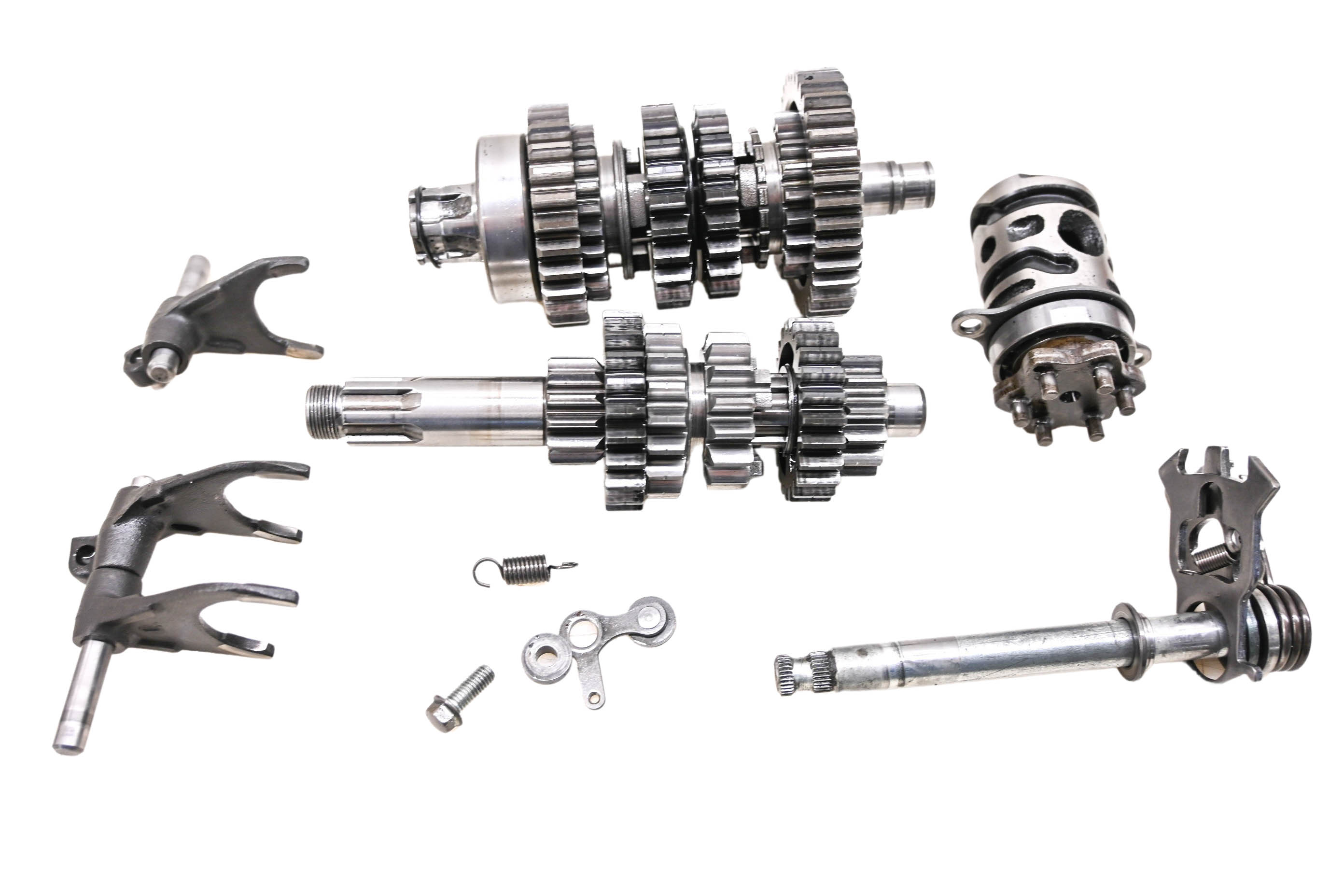 85 Kawasaki KDX200 Transmission Shift Forks & Drum