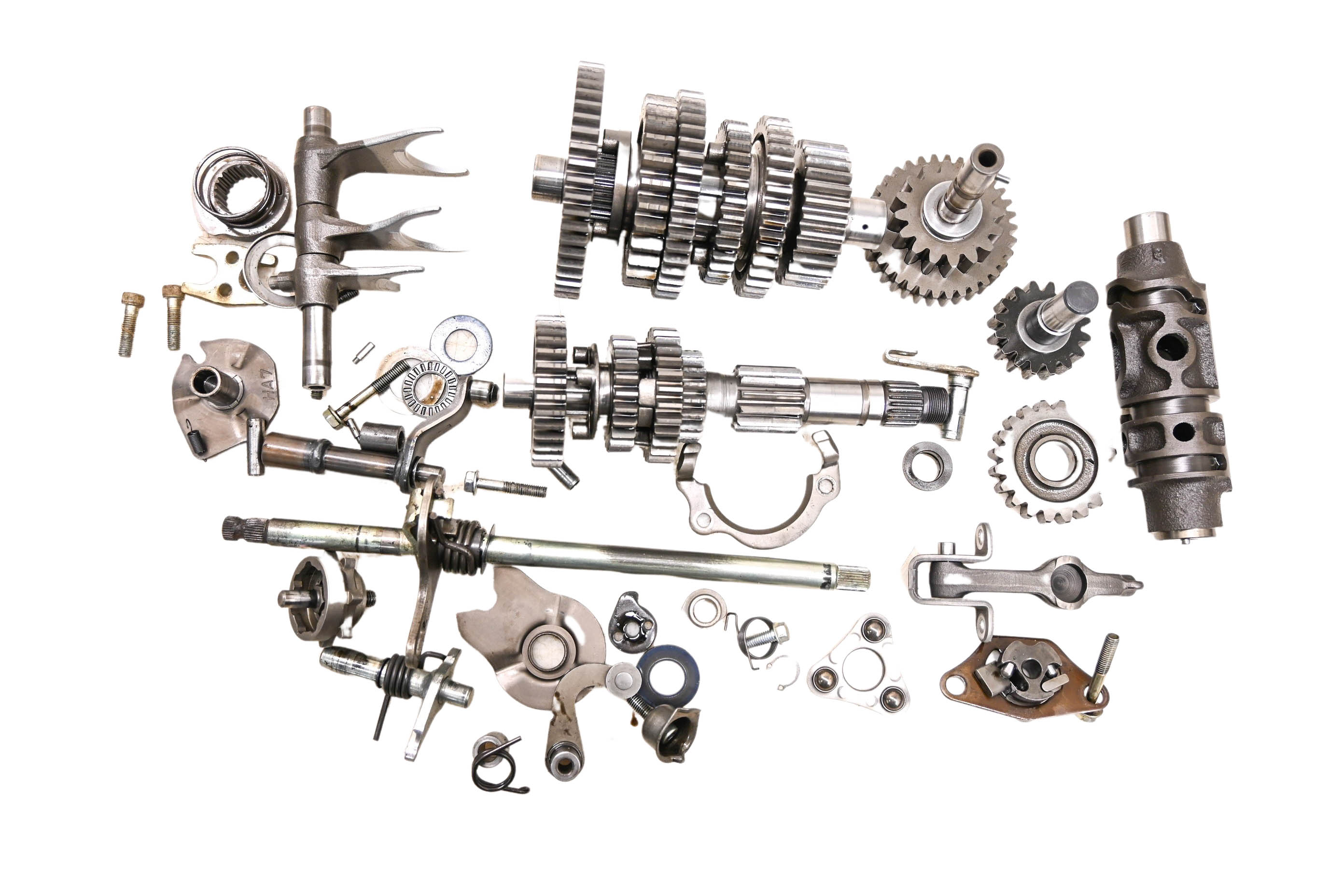 86 Honda Fourtrax 350 4x4 Transmission Shift Forks & Drum TRX350