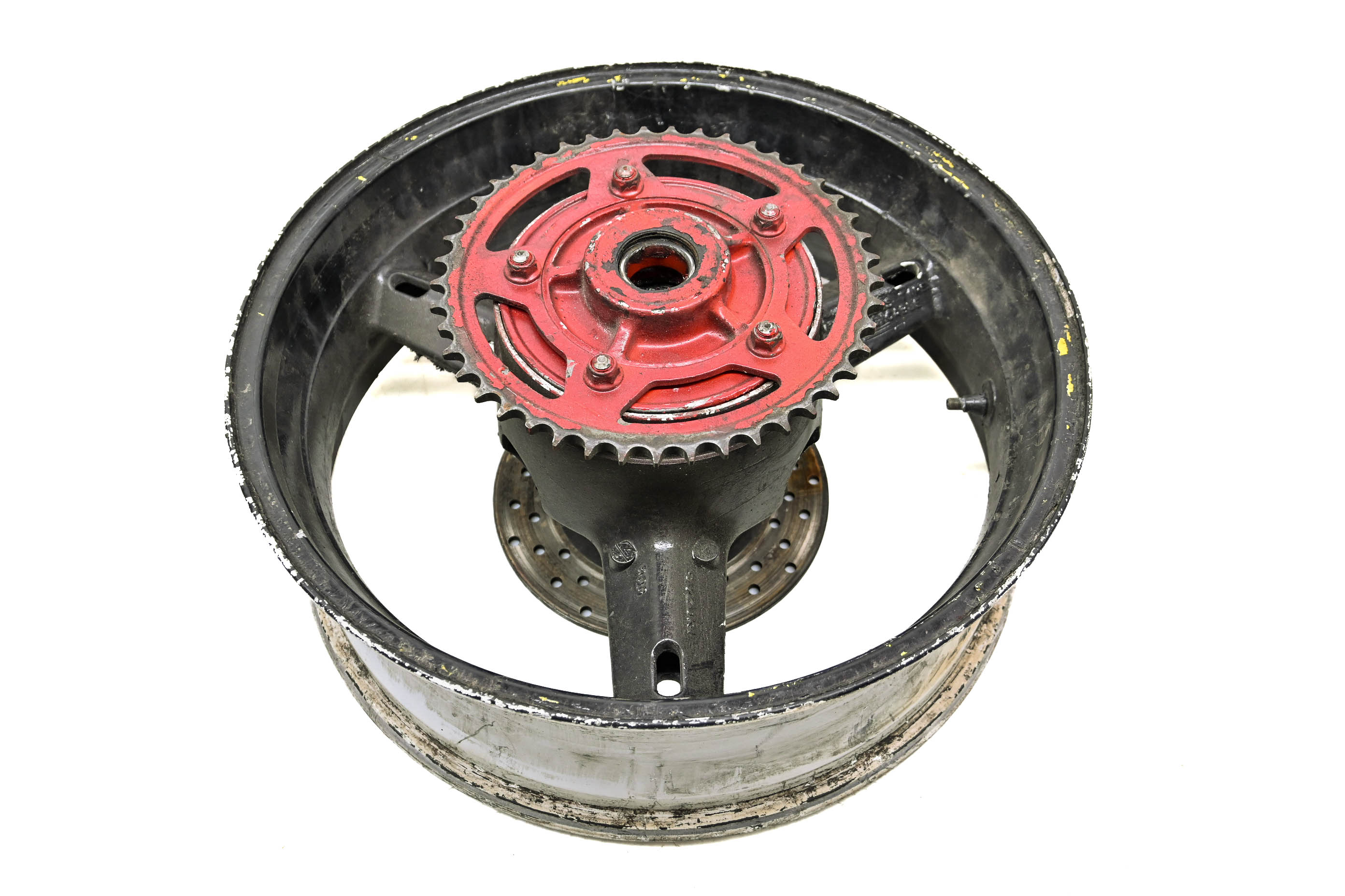 02 Suzuki GSXR600 Rear Wheel Rim Rotor & Sprocket 17X5.5