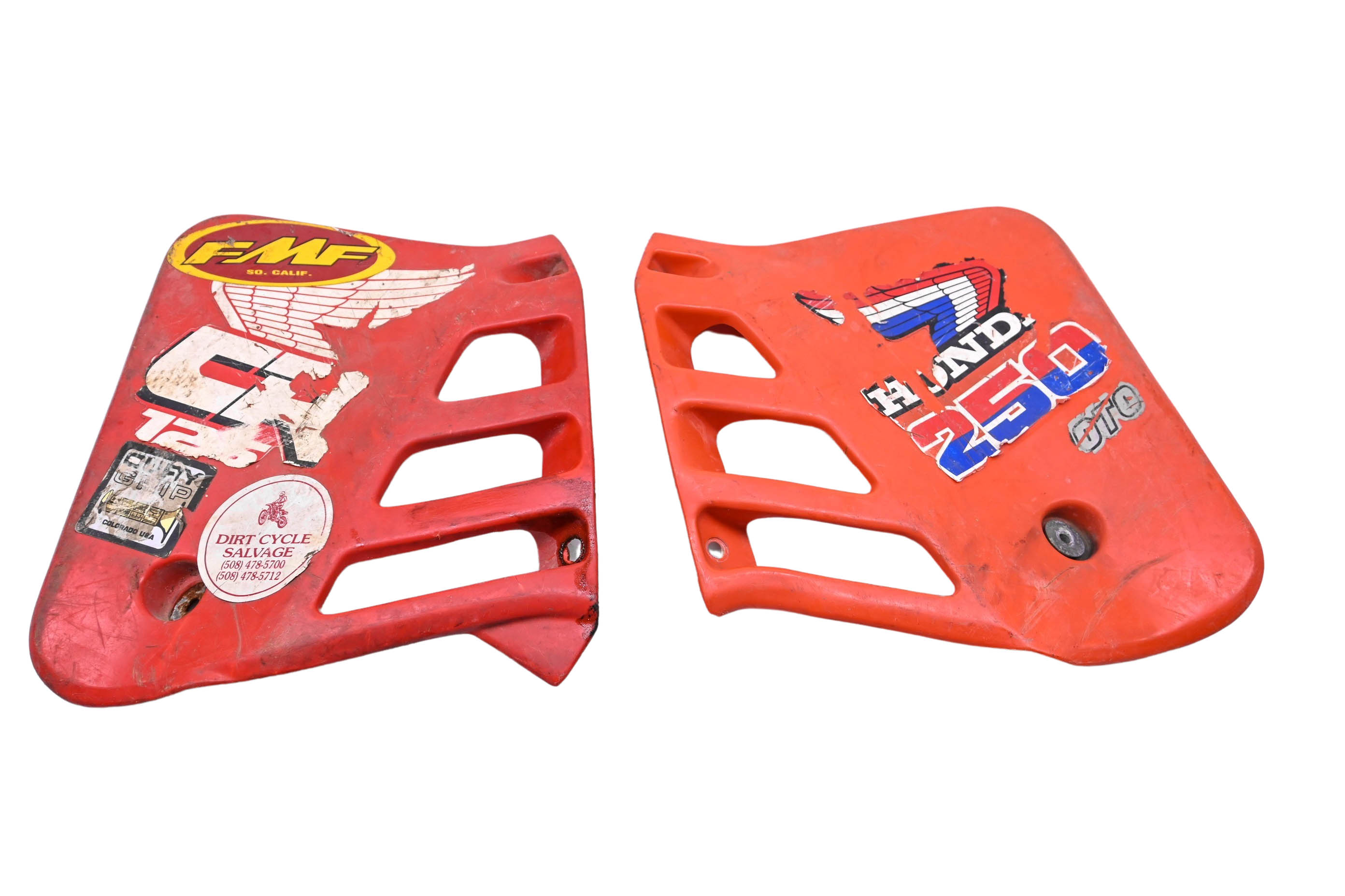 87 Honda CR125R Left & Right Fuel Tank Covers