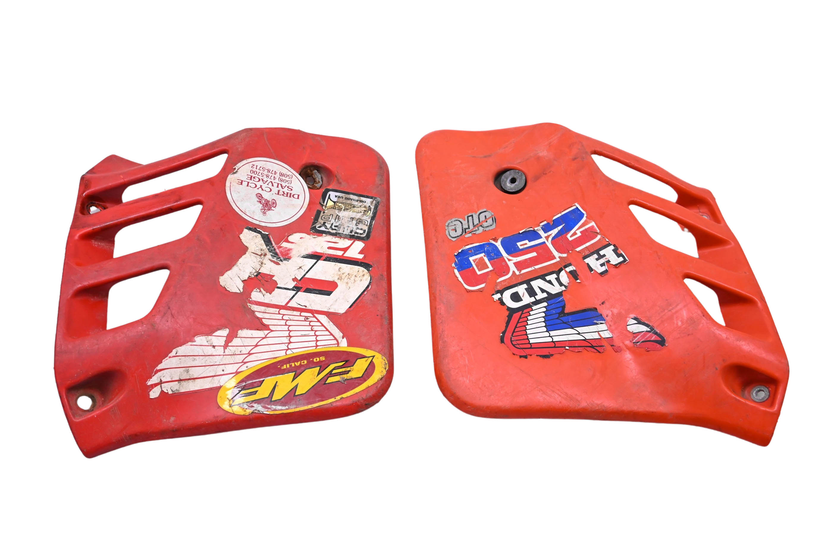 87 Honda CR125R Left & Right Fuel Tank Covers