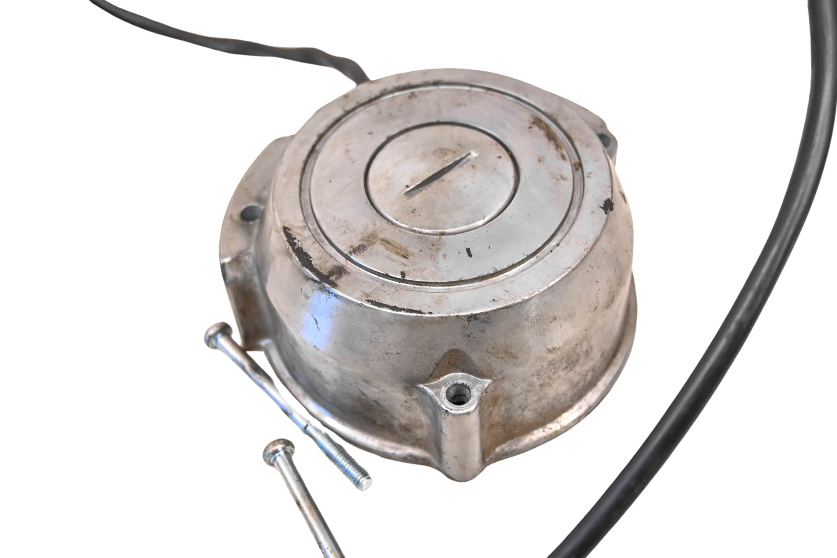 83 Yamaha XS400R Stator Cover & Brushes Assembly