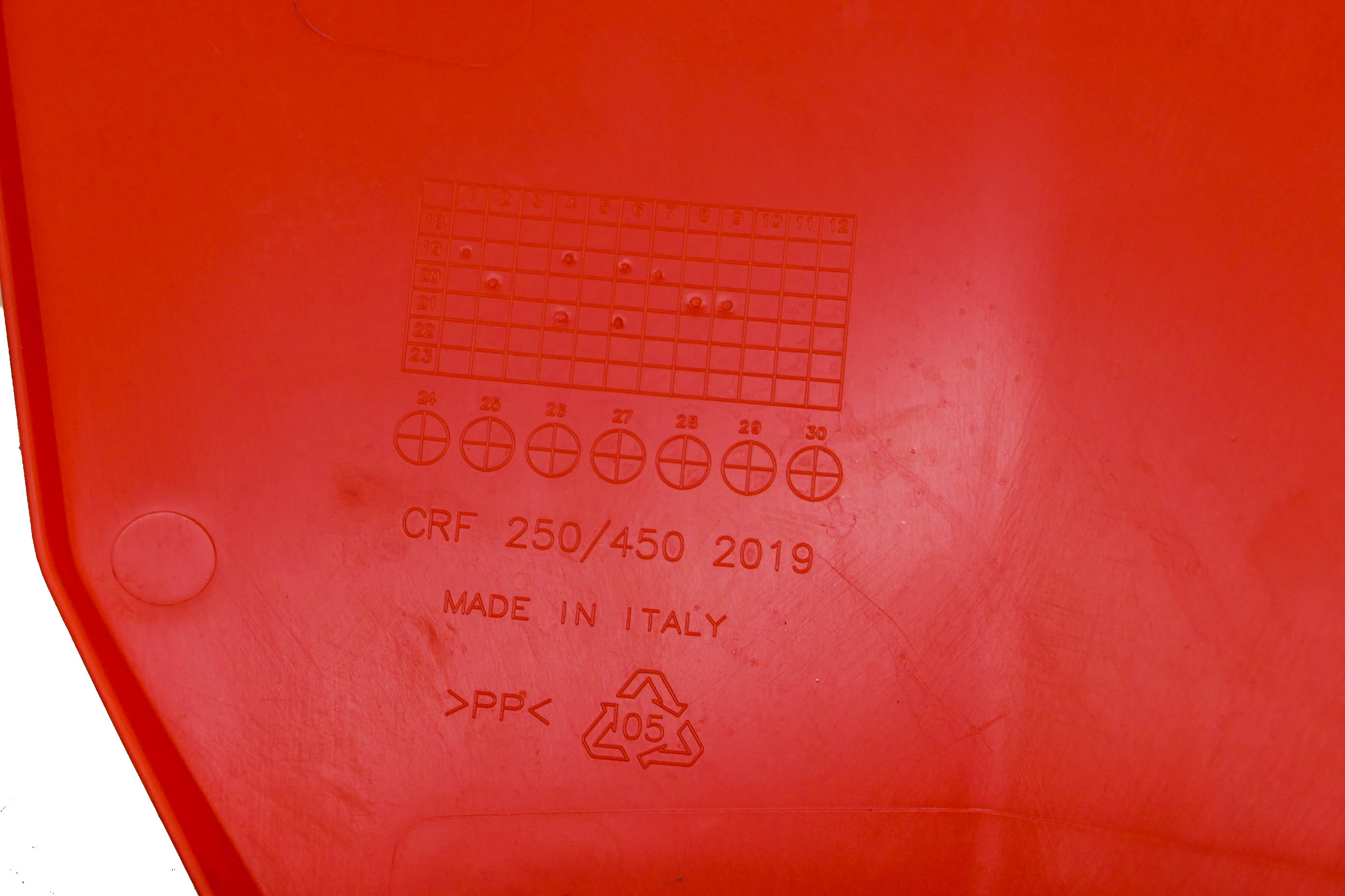 20 Honda CRF450R Front Number Plate Panel Cover