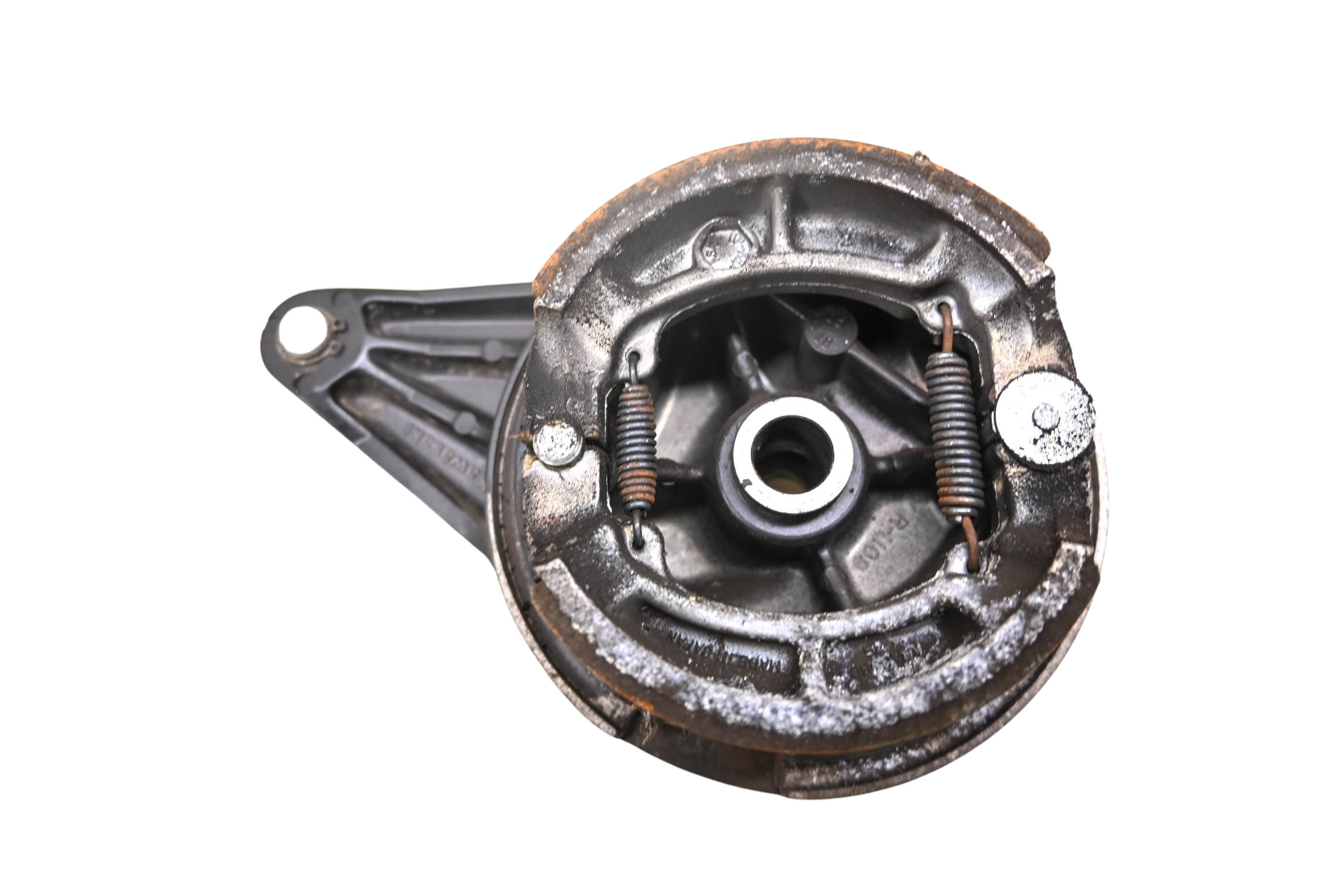 04 Kawasaki KLR250 Rear Brake Drum Panel & Lever