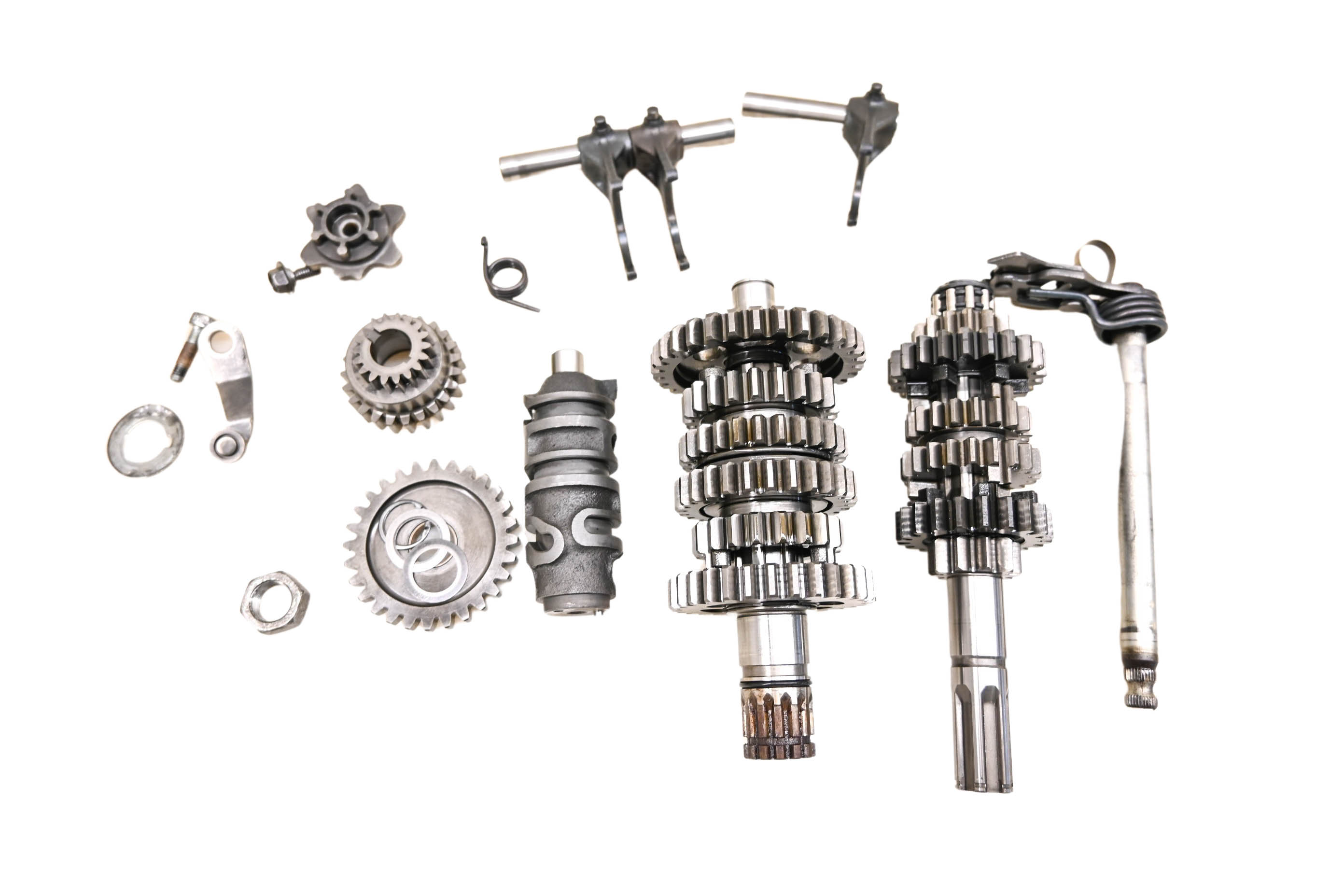 04 Kawasaki KLR250 Transmission Shift Forks & Drum