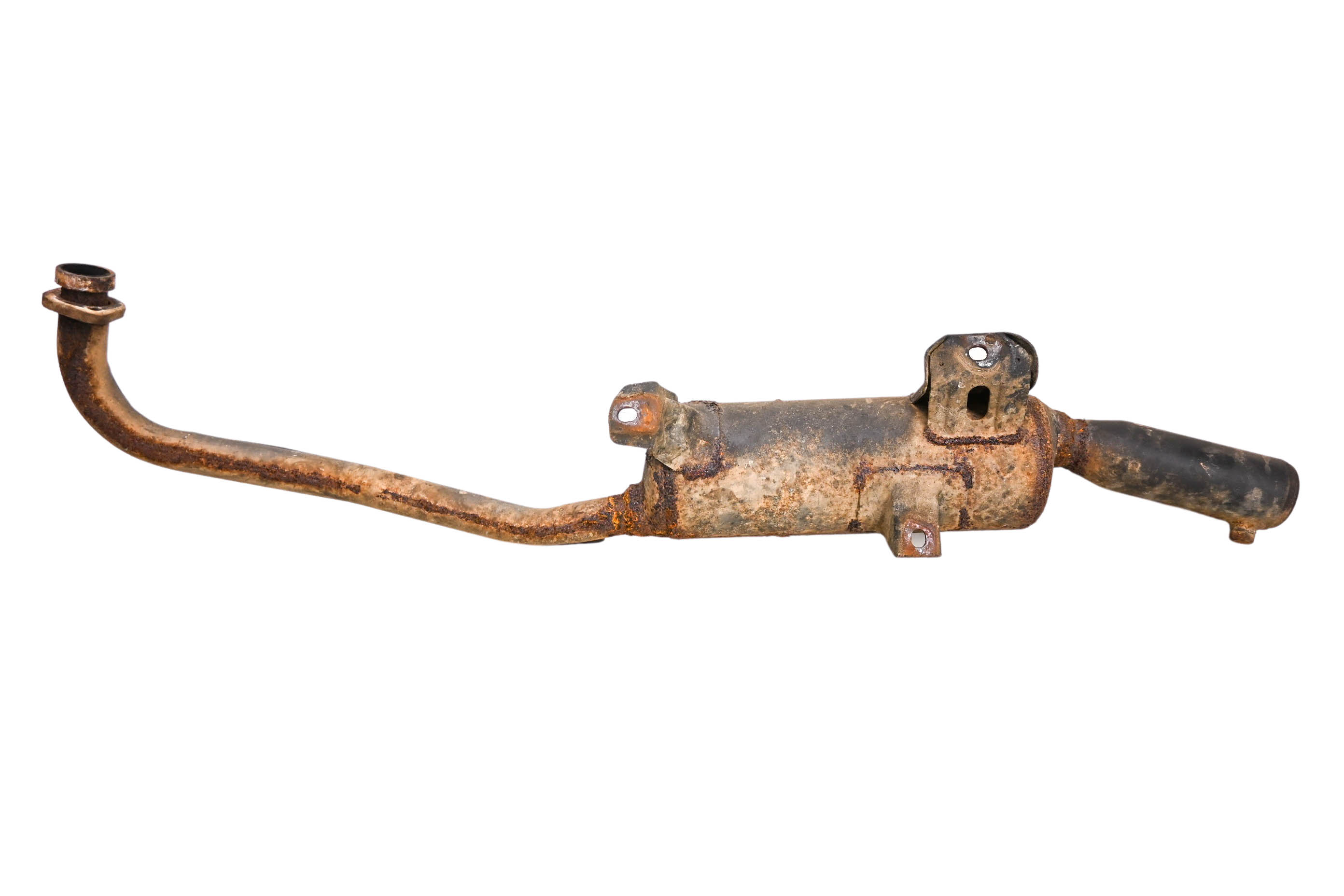86 Honda Fourtrax 125 2x4 Full Exhaust Muffler & Head Pipe TRX125