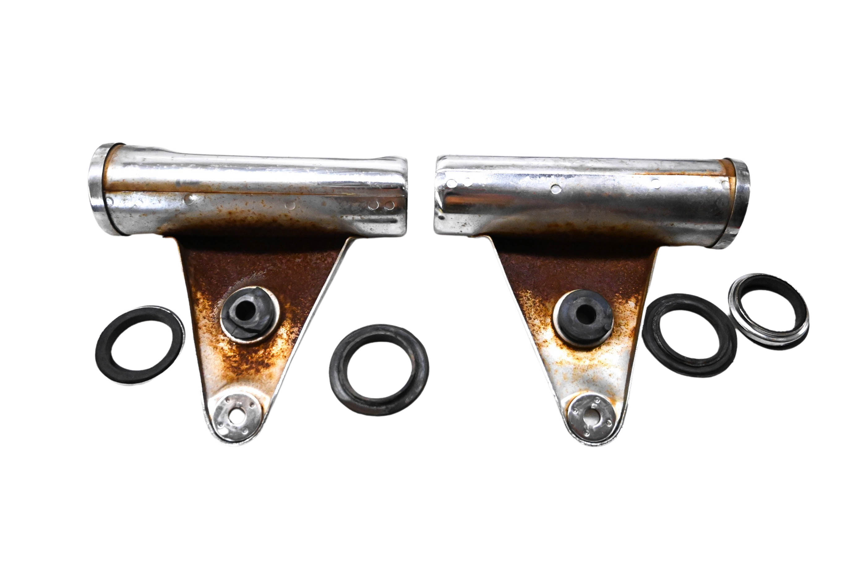 80 Suzuki GS550L Front Headlight Support Brackets Mounts