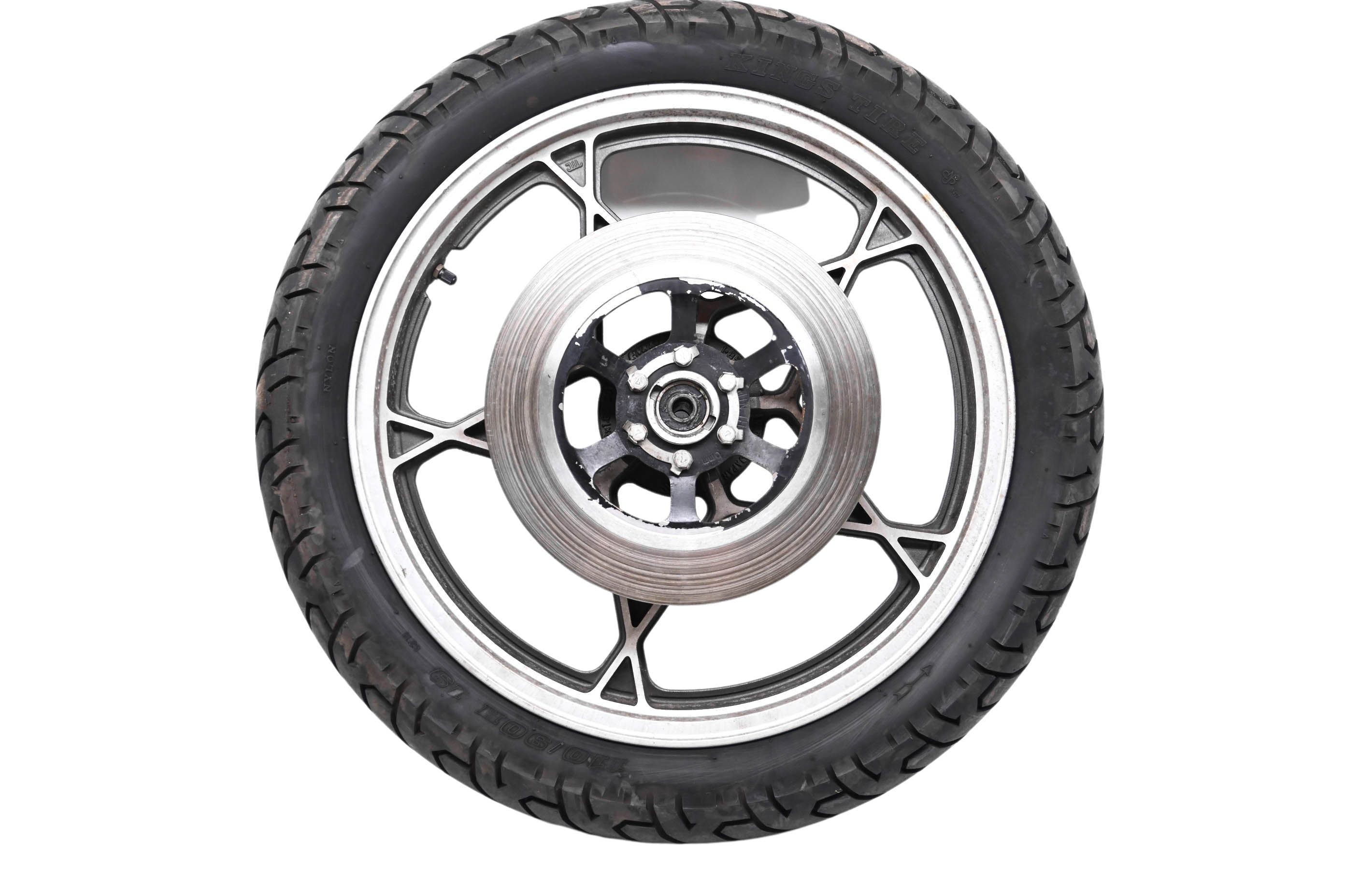 80 Suzuki GS550L Front Wheel Rim & Tire 110/90-19