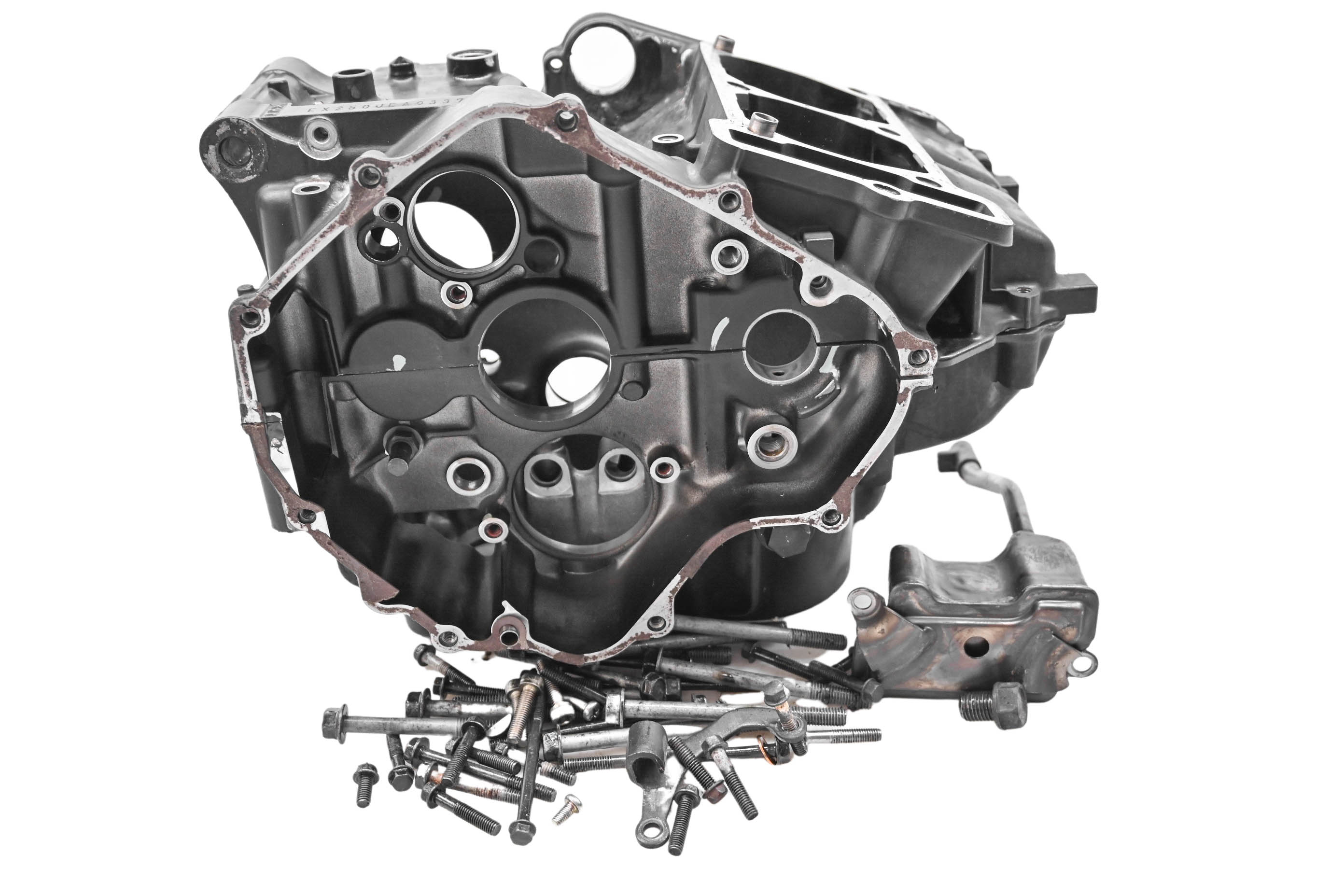 08 Kawasaki Ninja 250R Crankcase Center Crank Case EX250