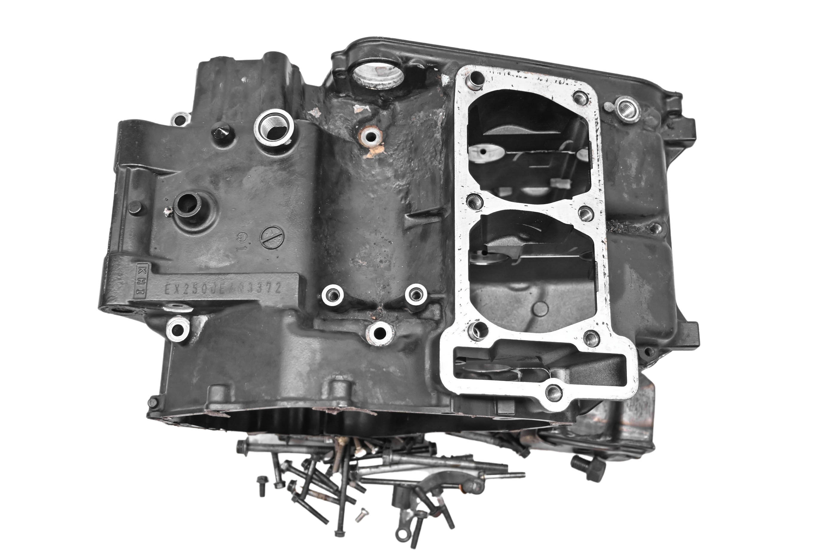 08 Kawasaki Ninja 250R Crankcase Center Crank Case EX250