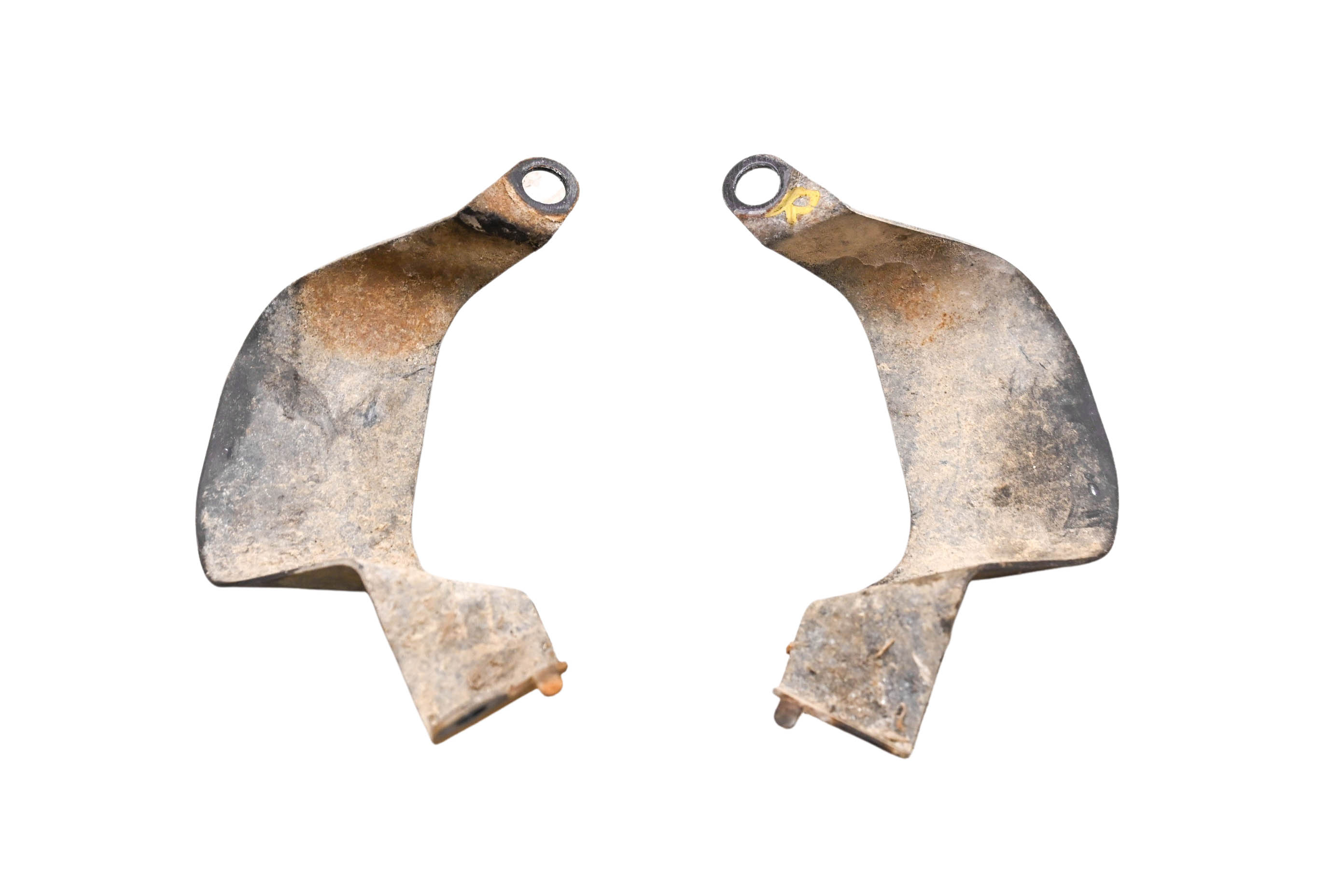 01 Yamaha Wolverine 350 4x4 Front Axle Guards Brackets Mounts Left & Right YFM350FX