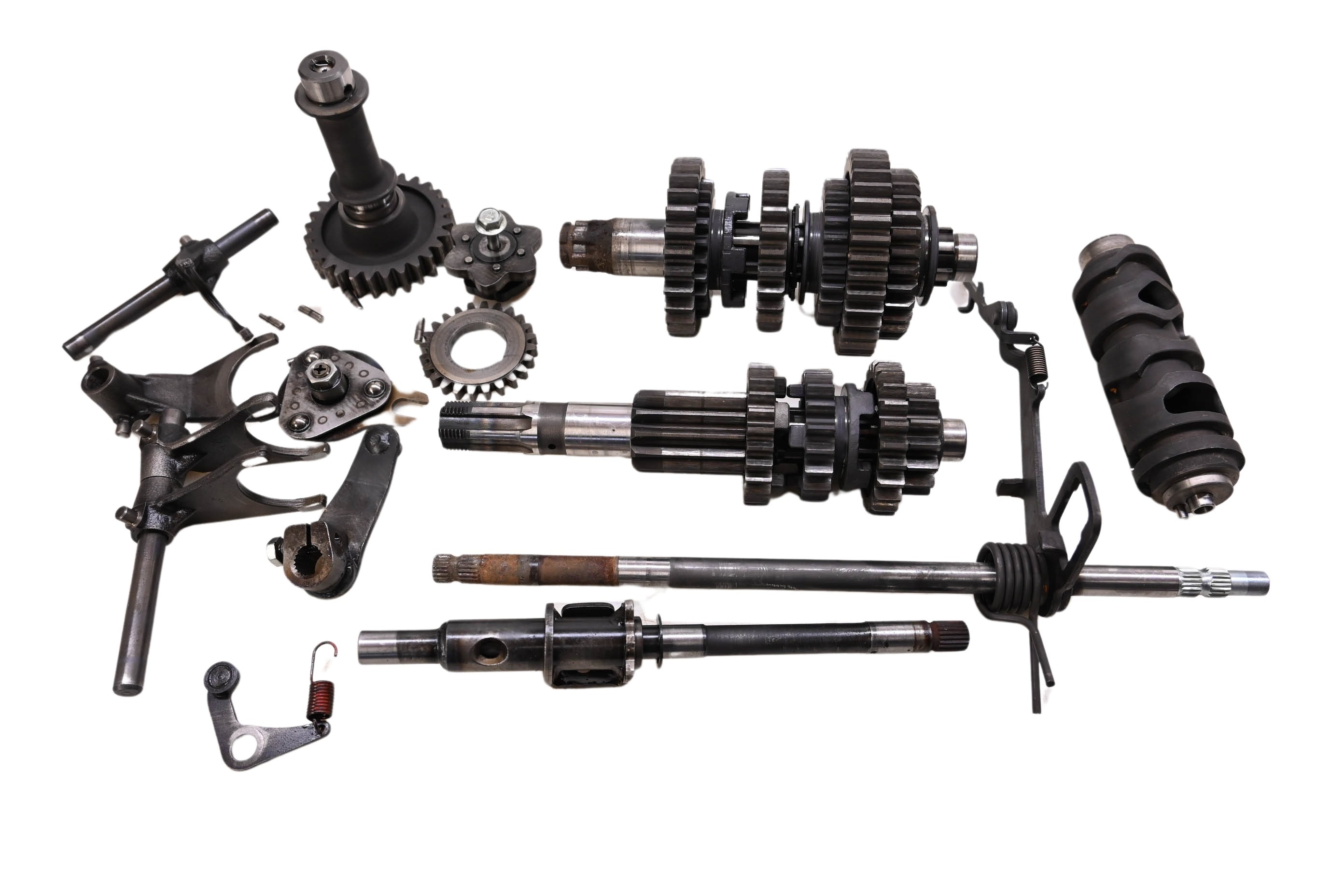 85 Suzuki Quadrunner 250 2x4 Transmission Shift Forks & Drum LT250E