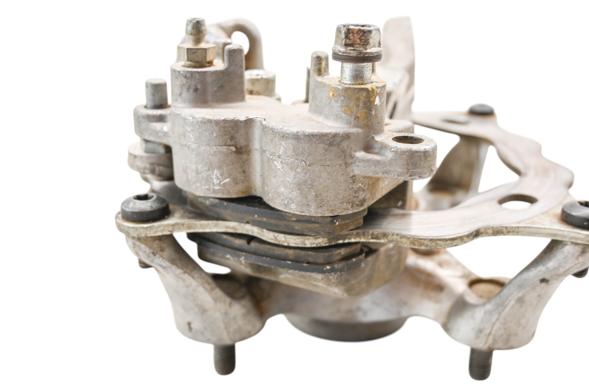 08 Can-Am DS450 2x4 Front Right Wheel Hub Knuckle & Caliper
