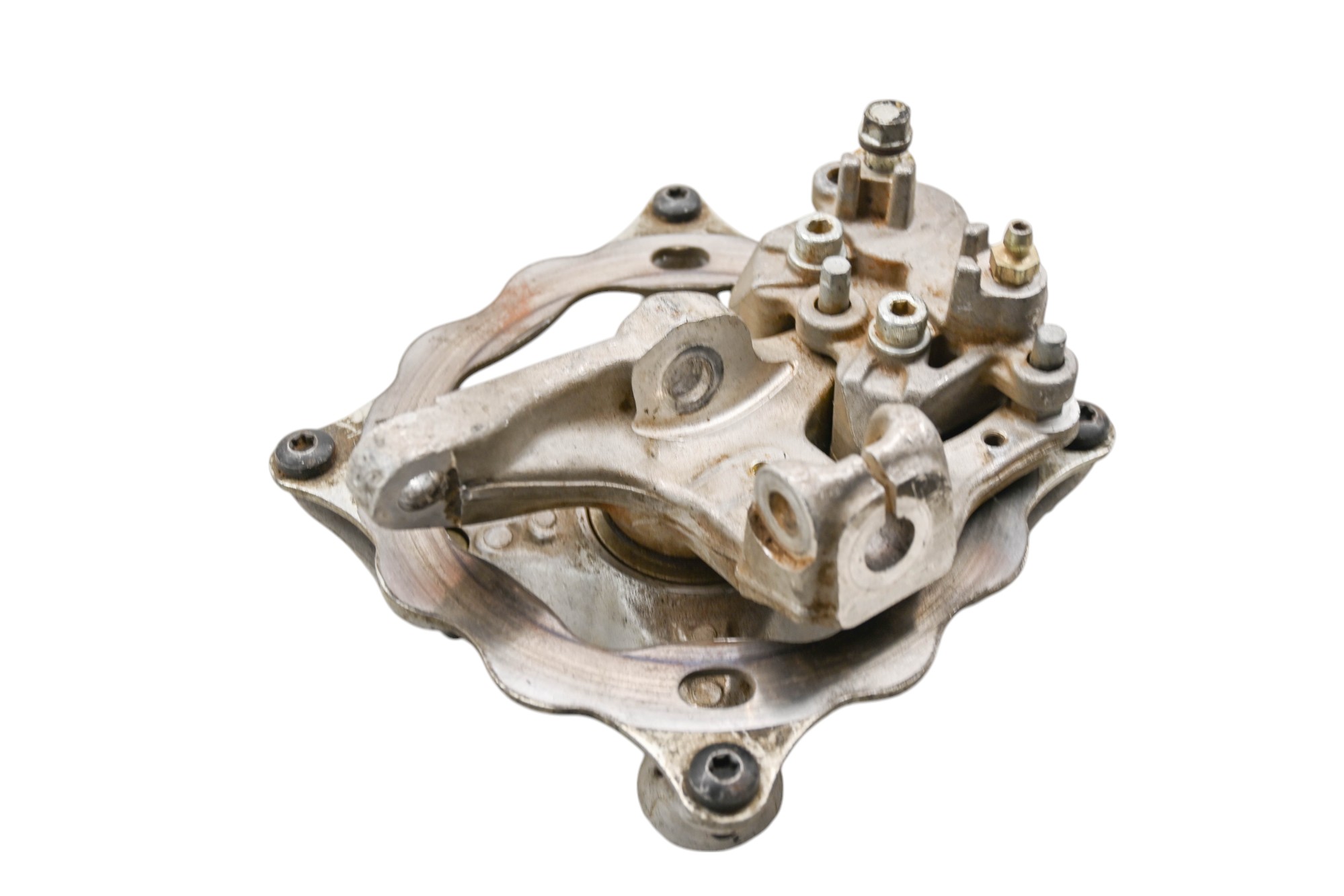 08 Can-Am DS450 2x4 Front Right Wheel Hub Knuckle & Caliper