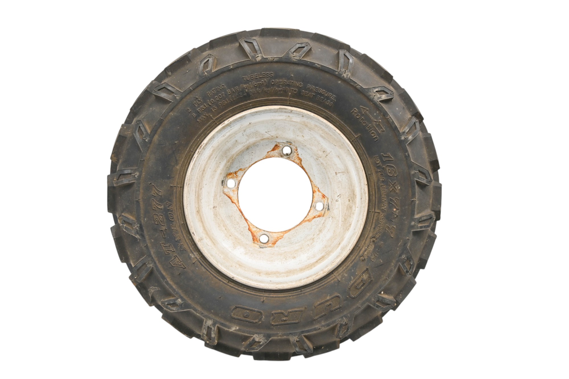 06 Polaris Predator 50 Front Wheels Rims & Tires 4/110 7X5 Duro At-277 16X7-7
