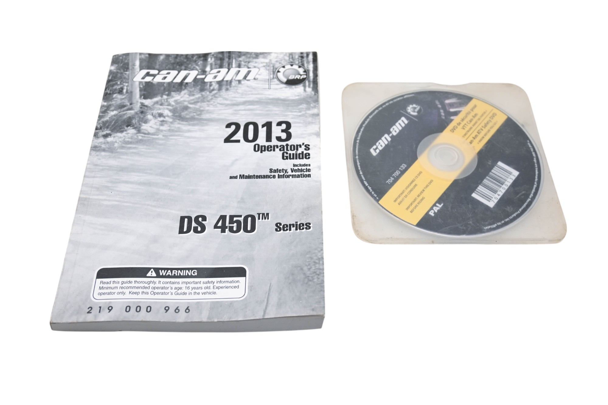 13 Can-Am DS450 Owners Manual