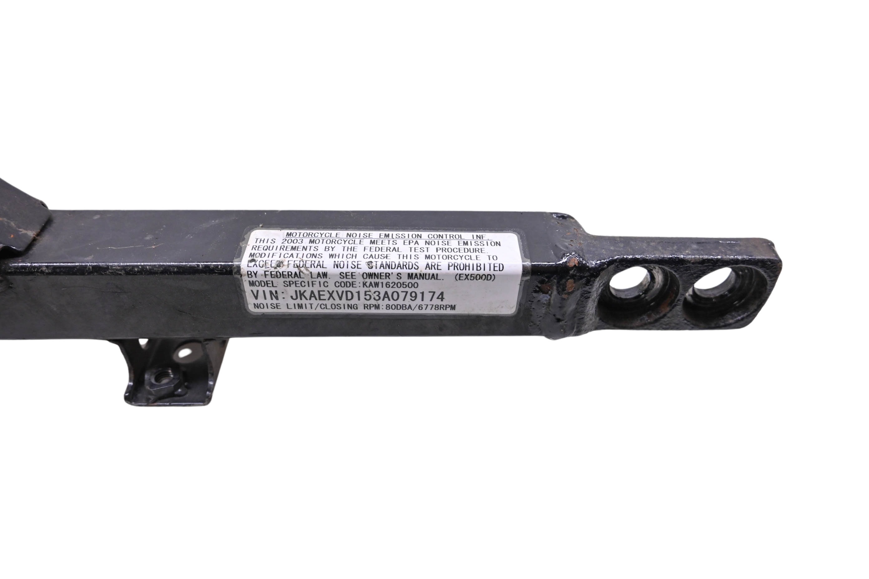 03 Kawasaki Ninja 500R Side Frame Support Bracket Mount