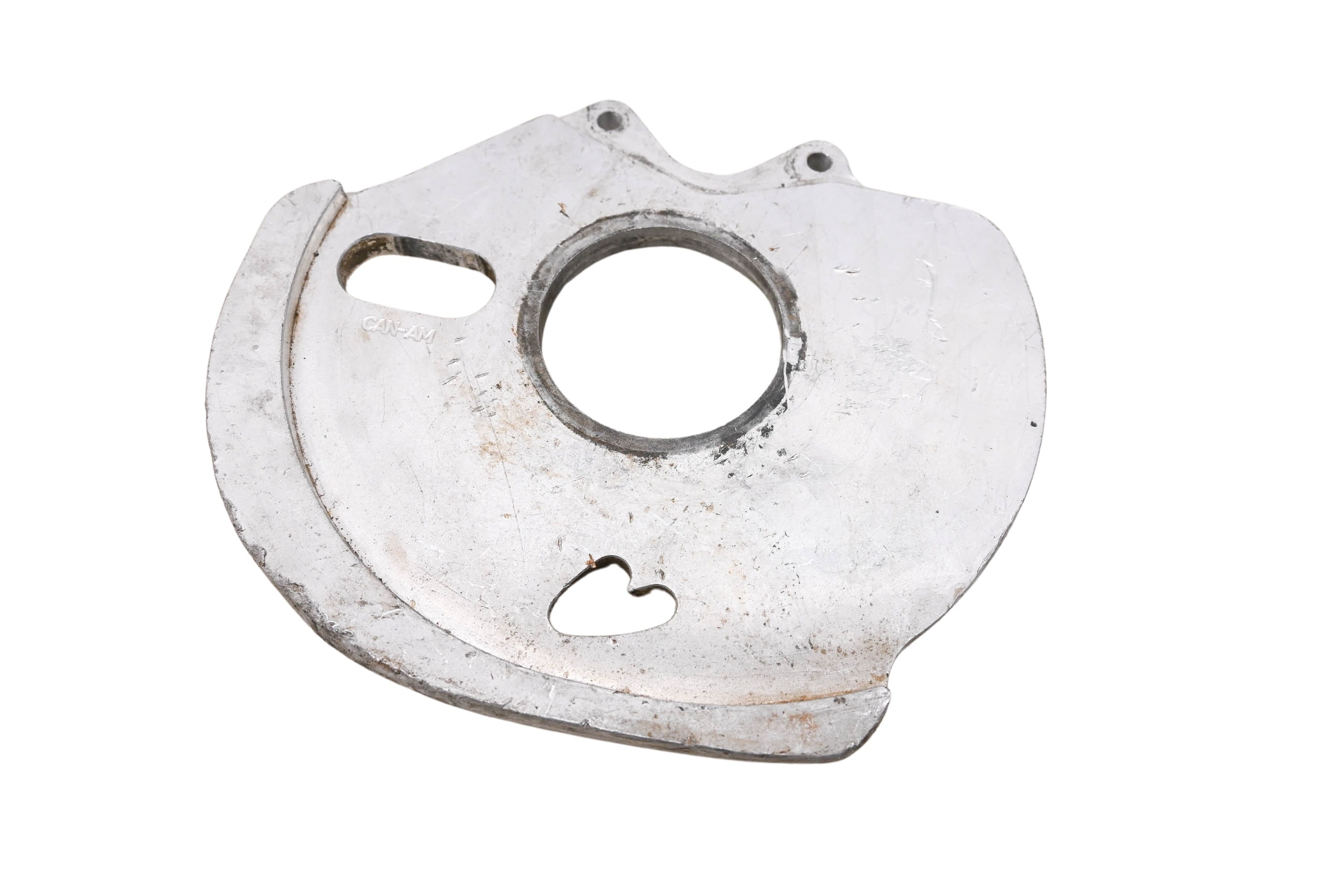 08 Can-Am DS450 Rear Brake Caliper Mounting Bracket Rotor Guard Blingstar