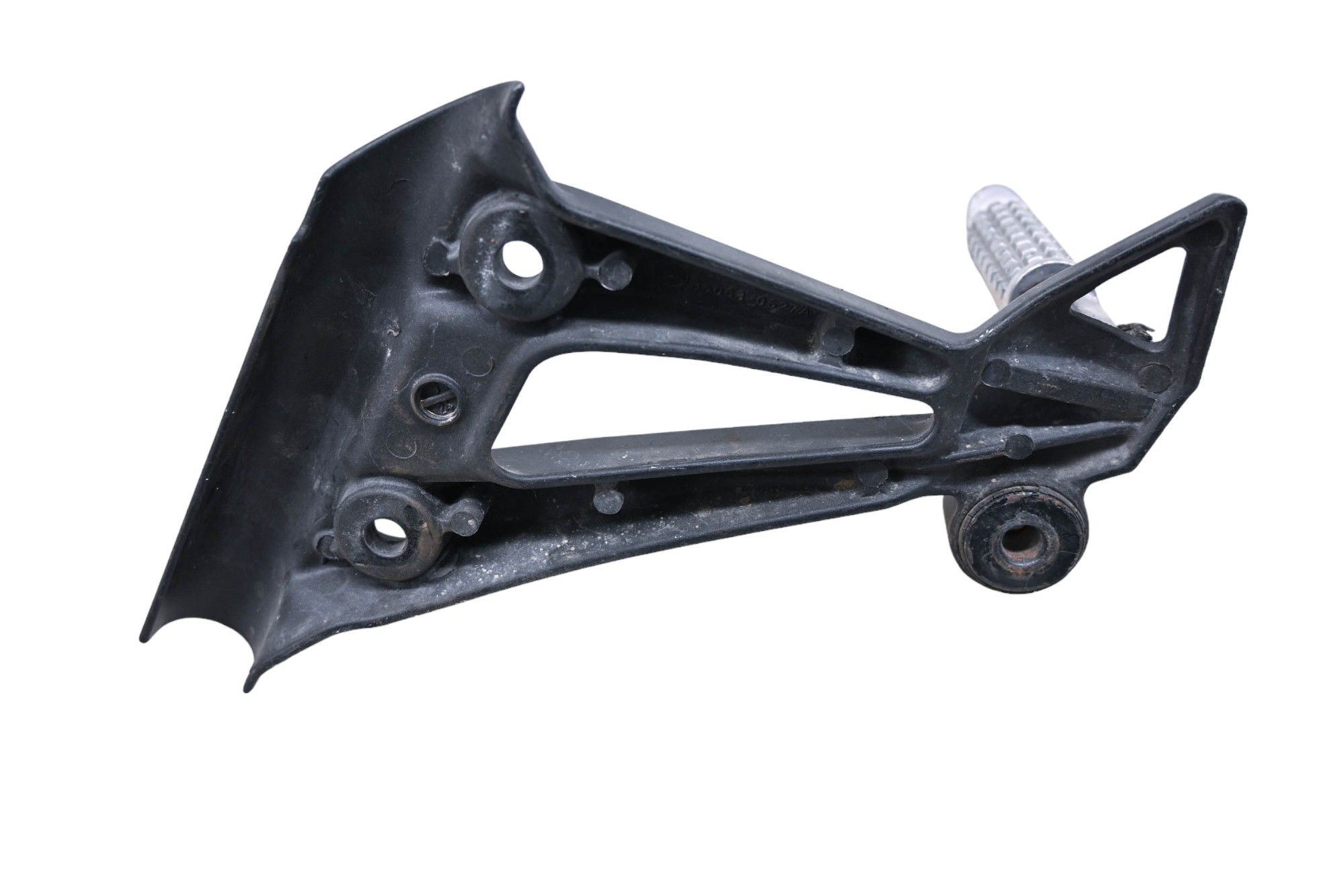 09 Kawasaki Ninja 250 Rear Right Passenger Foot Peg & Bracket Mount EX250
