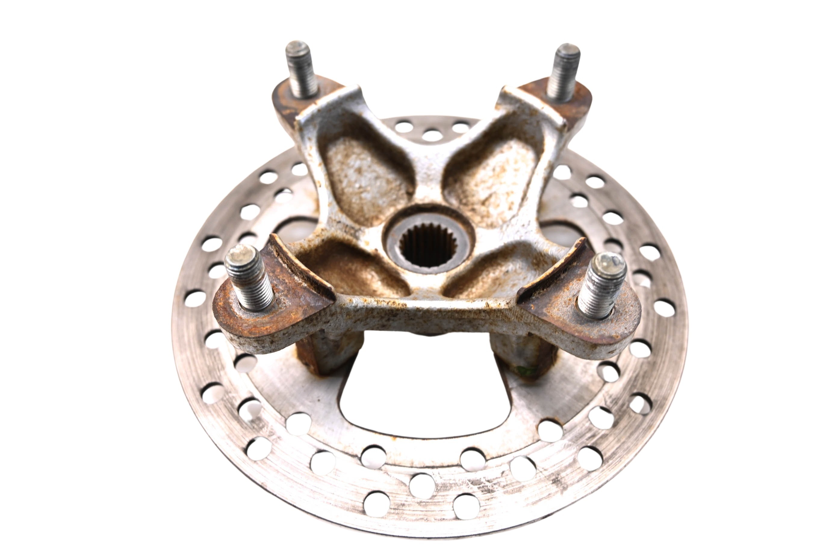 08 Kawasaki Brute Force 650 4x4 Front Wheel Hub & Rotor Left Right KVF650