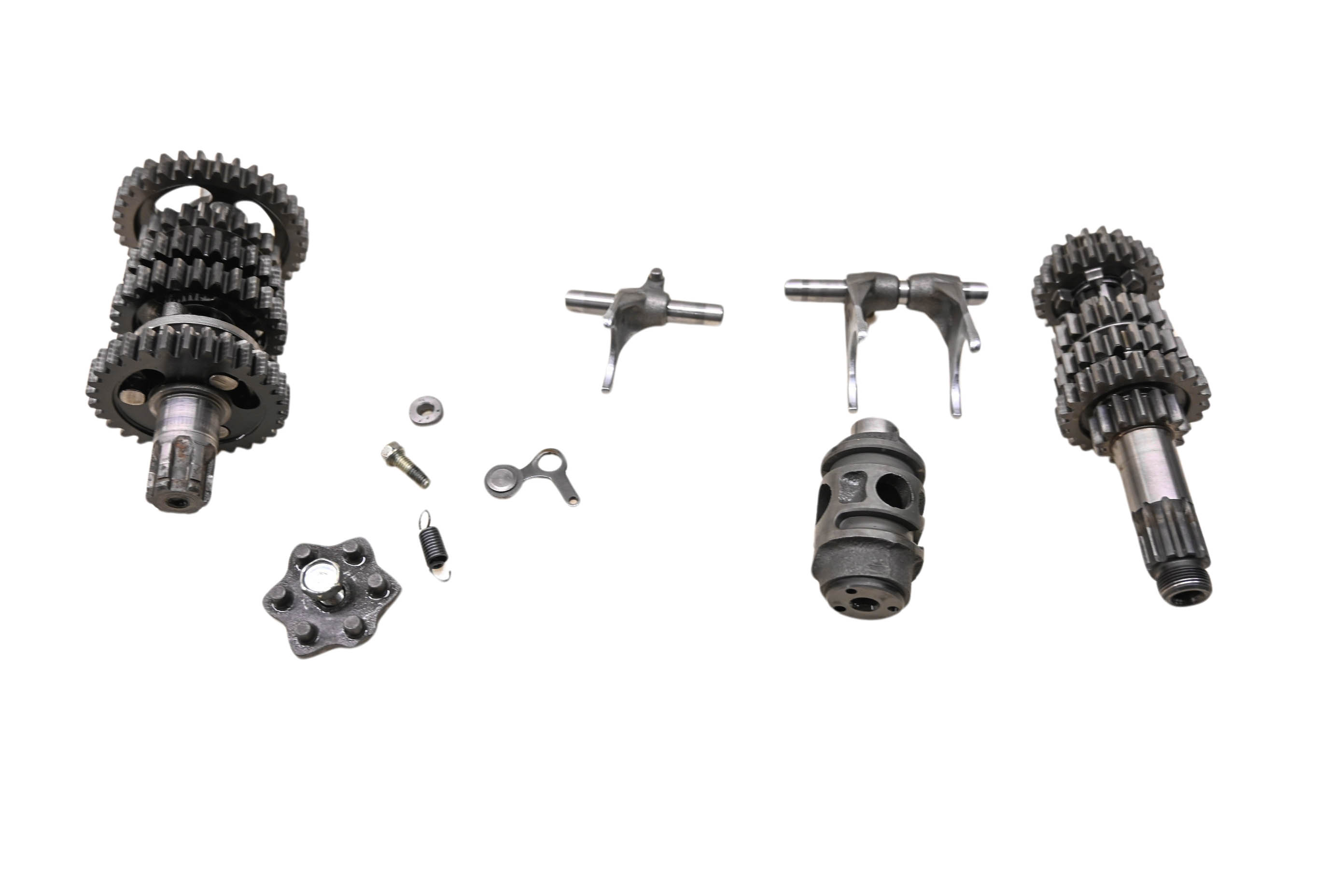 02 Kawasaki KX85 Transmission Shift Forks & Drum