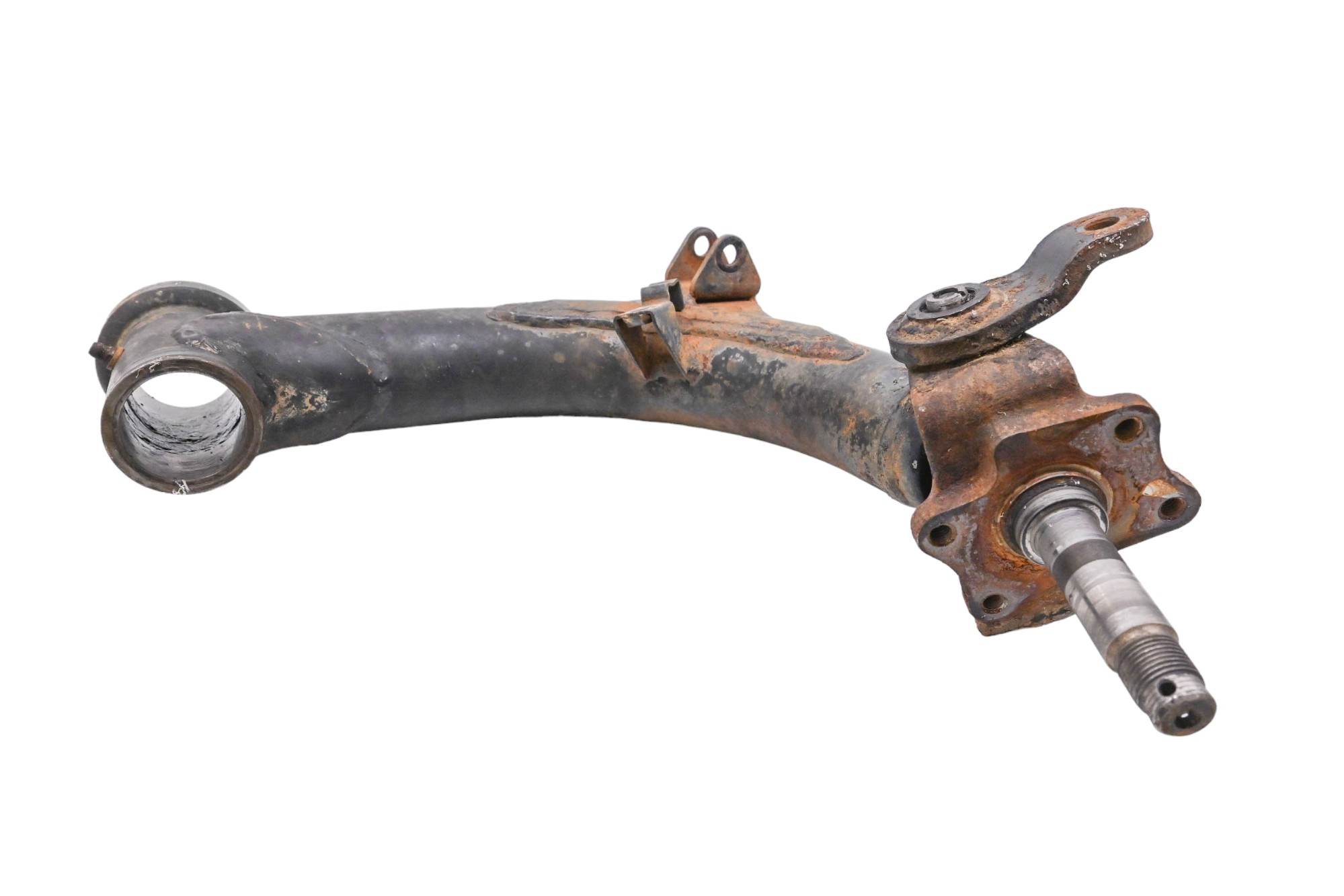 85 Honda Fourtrax 250 2x4 Front Lower Left A-Arm & Spindle TRX250