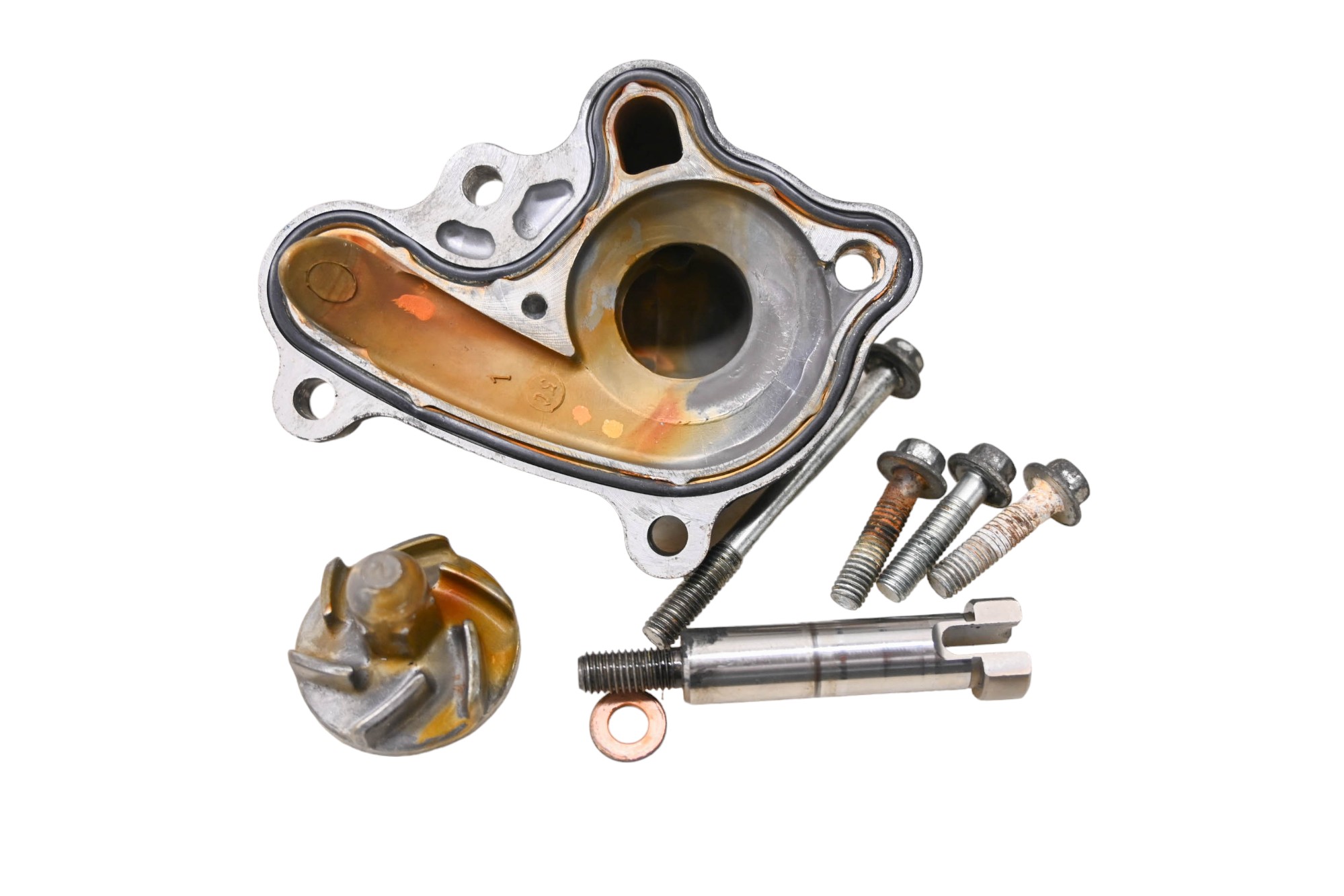 15 Honda CBR300R Water Pump Cover & Impeller