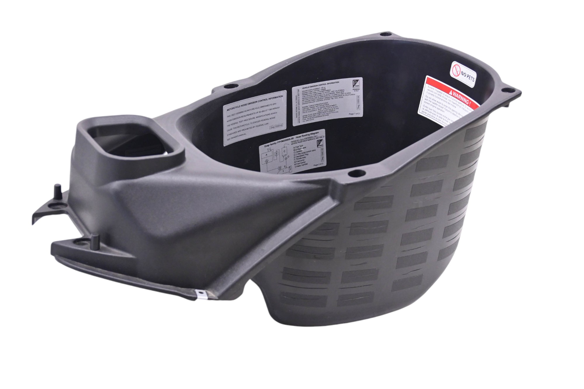24 Piaggio Liberty 150 Rear Undertail Helmet Storage Box