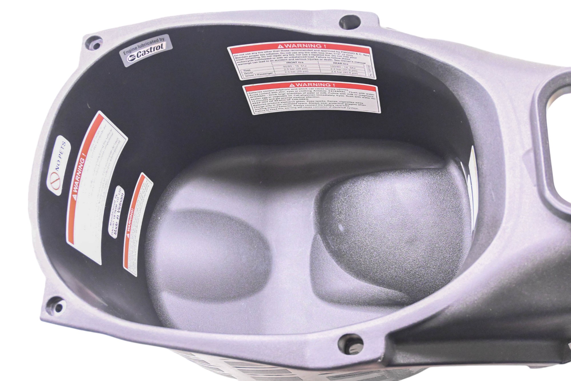 24 Piaggio Liberty 150 Rear Undertail Helmet Storage Box