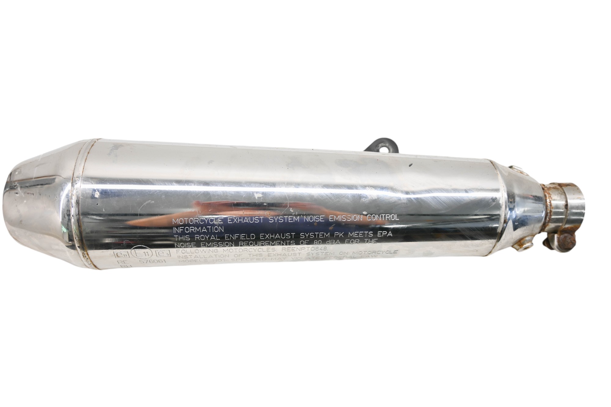 22 Royal Enfield Interceptor 650 Right Side Exhaust Muffler Pipe INT650