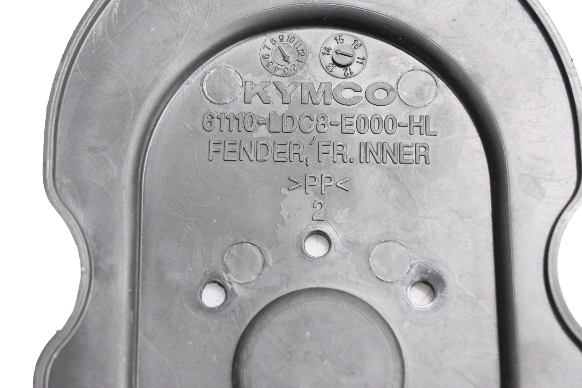 14 Kymco Super 8 50 2T Front Inner Mud Guard KF10CD