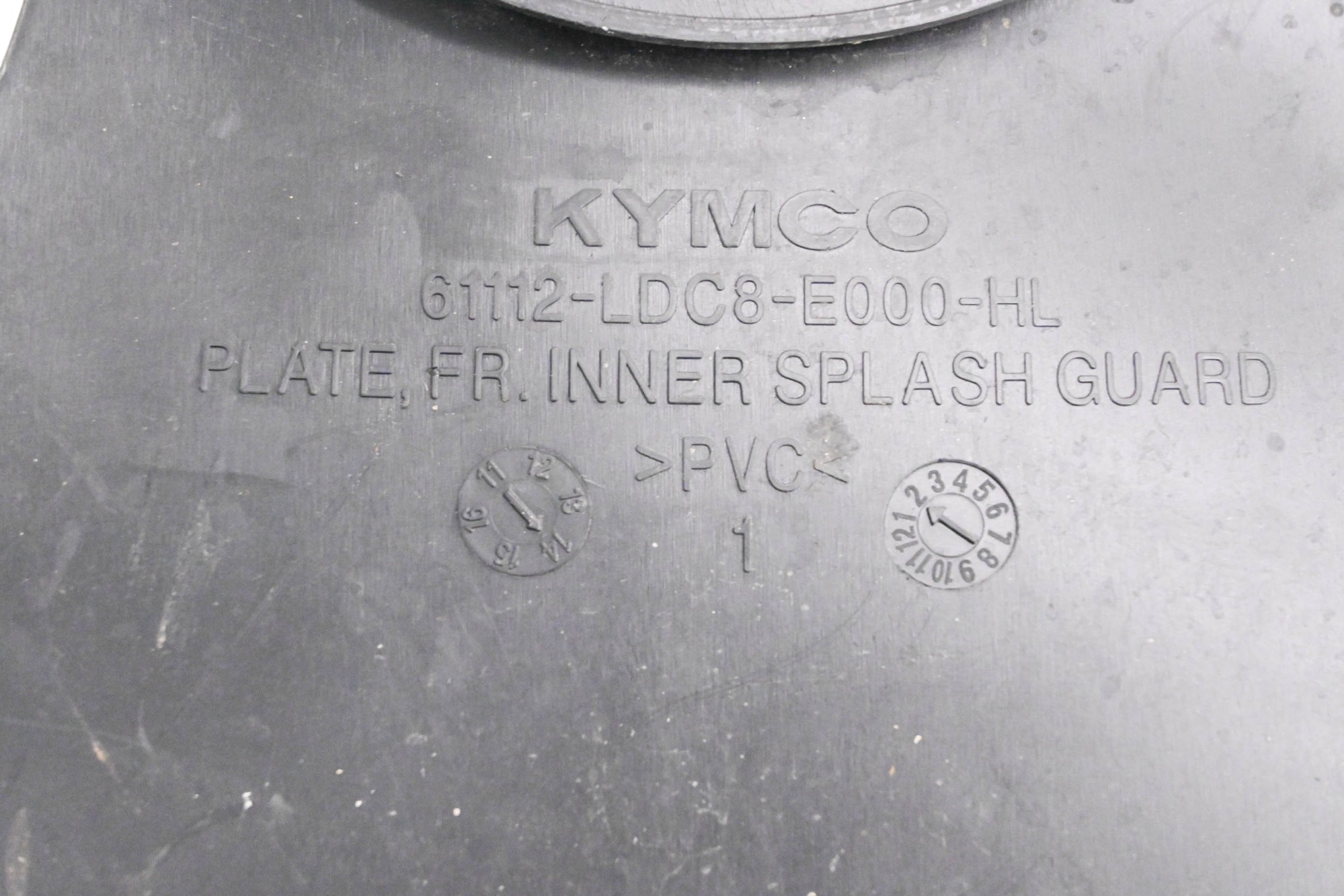 14 Kymco Super 8 50 2T Front Inner Mud Guard KF10CD