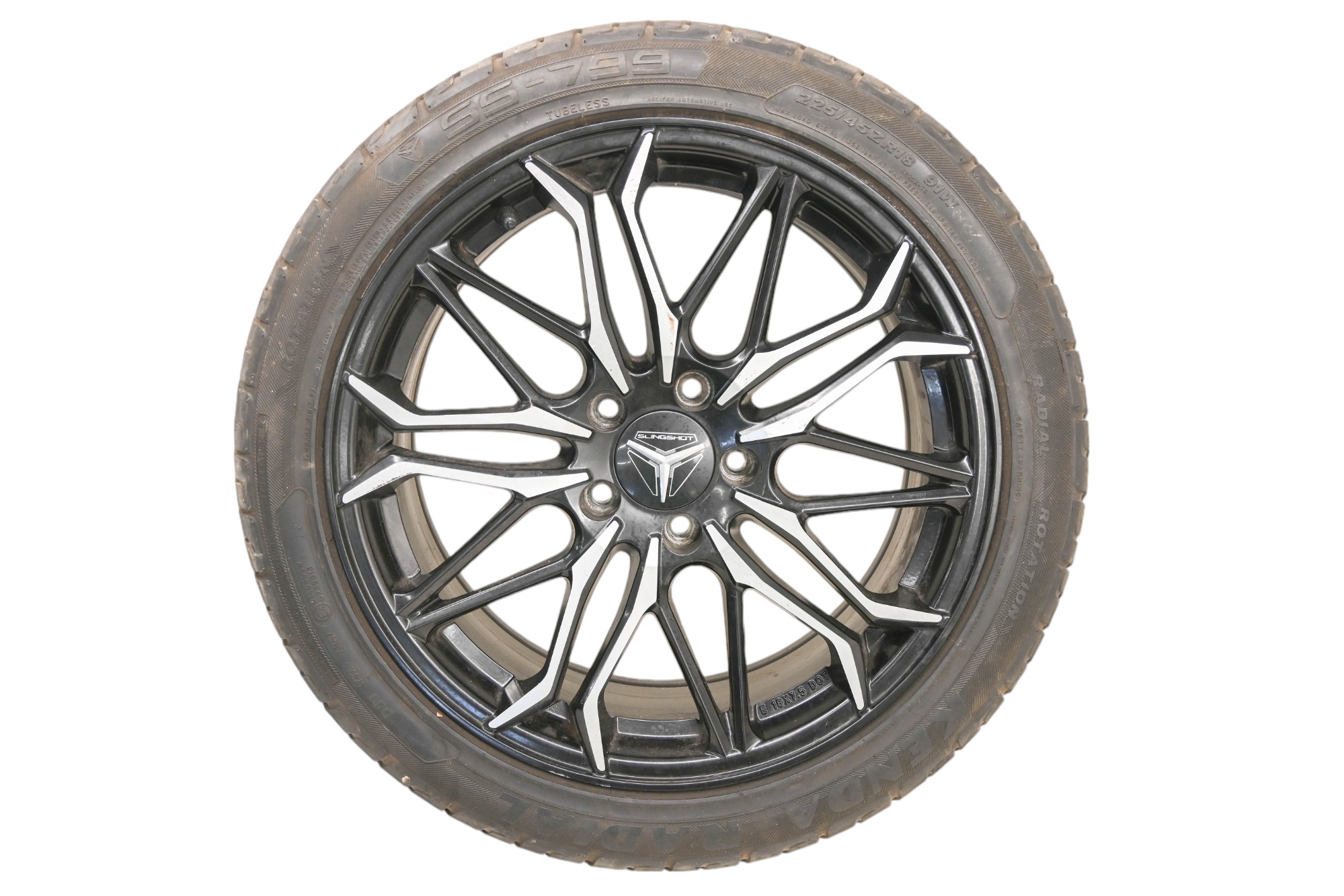 22 Polaris Slingshot SL Auto Front Wheel Rim & Tire 5/115 225/45Zr18