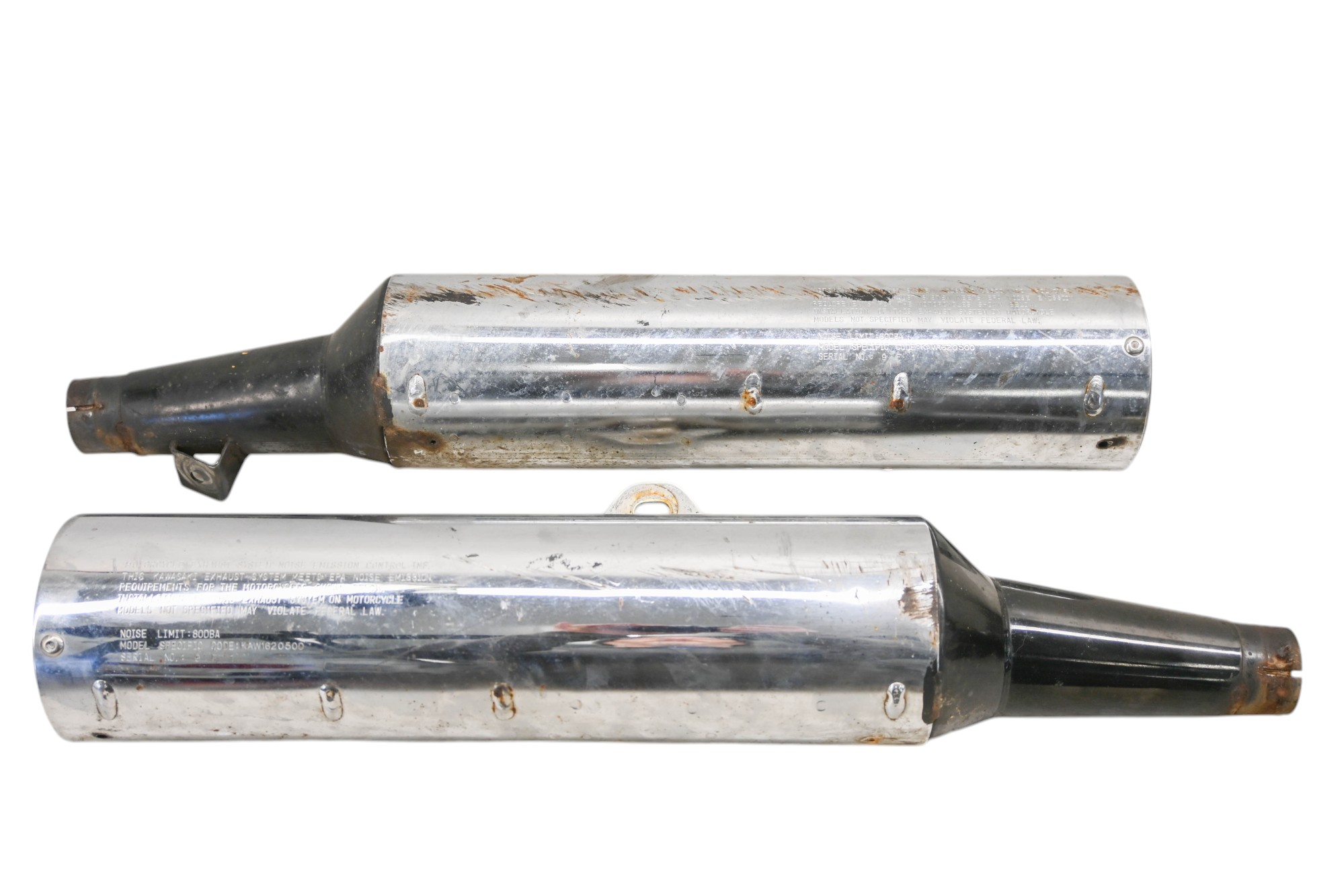 00 Kawasaki Ninja 500 Left & Right Mufflers Exhaust EX500