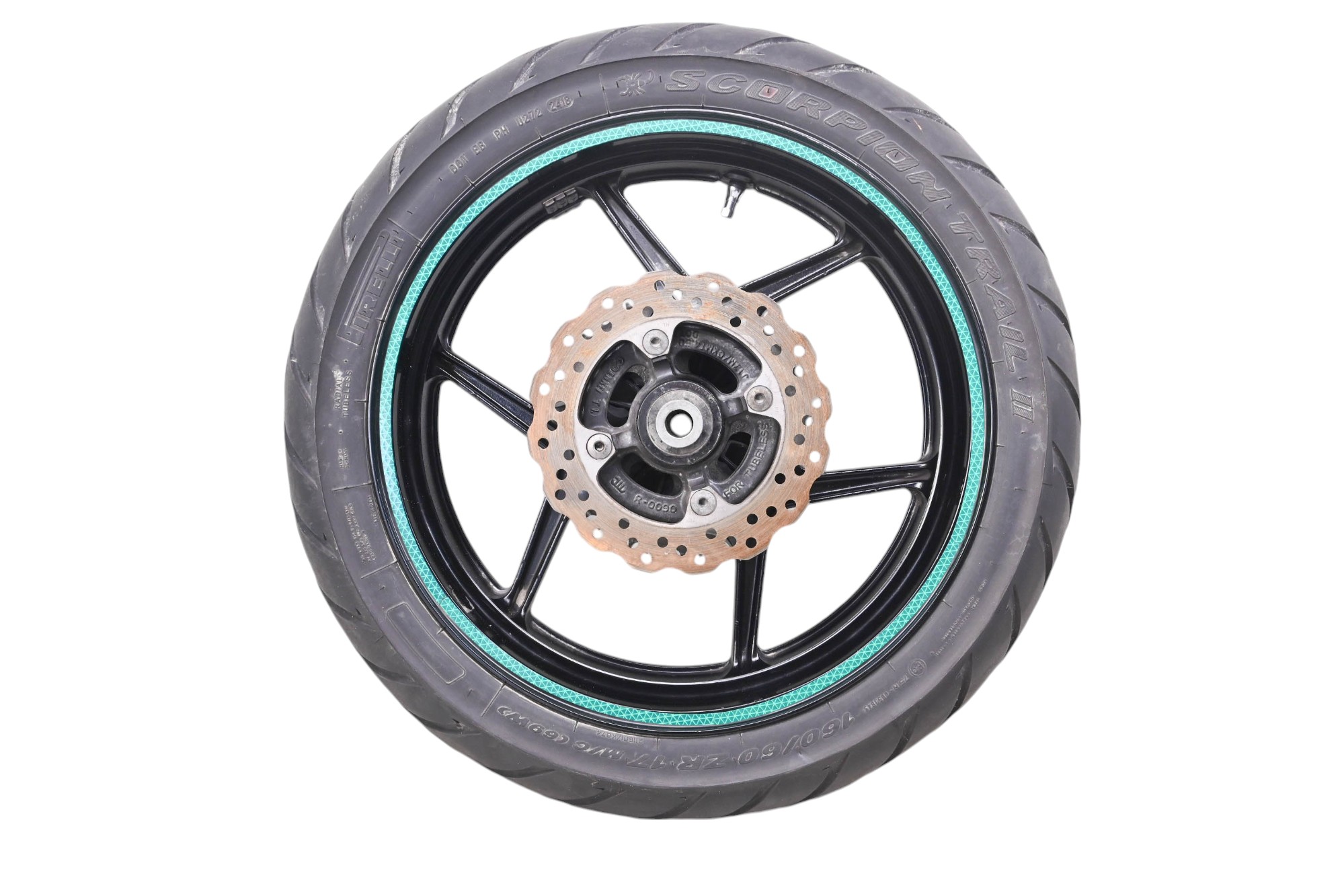12 Kawasaki Ninja 650 Rear Wheel Rim & Tire Scorpion Trail 160/60Zr17 EX650