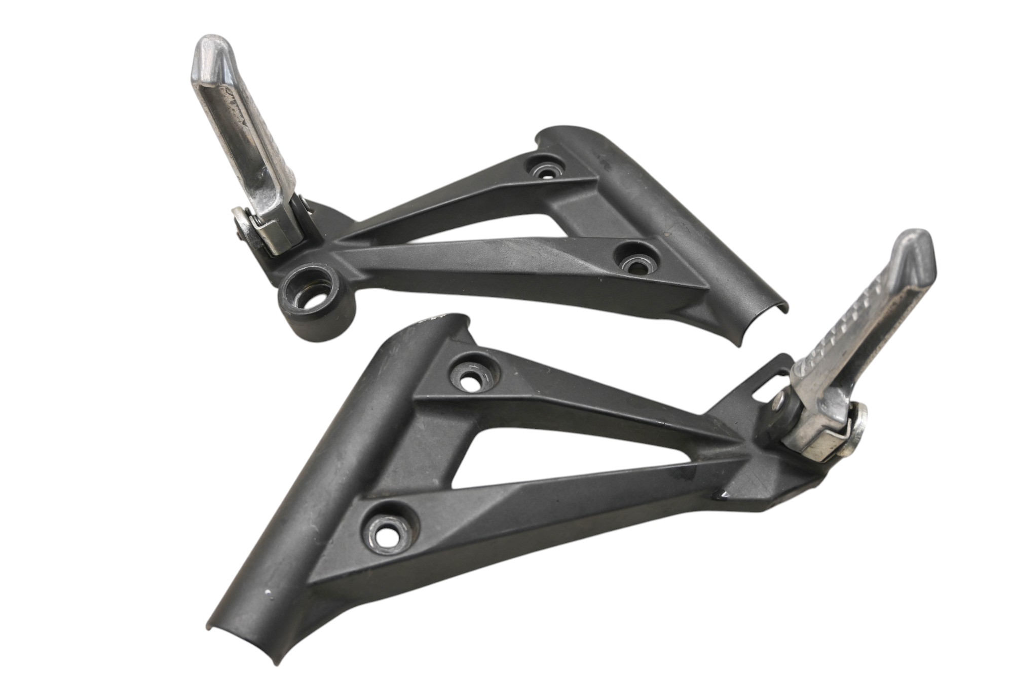 09 Kawasaki Ninja 250 Rear Passenger Foot Pegs & Brackets Left & Right EX250