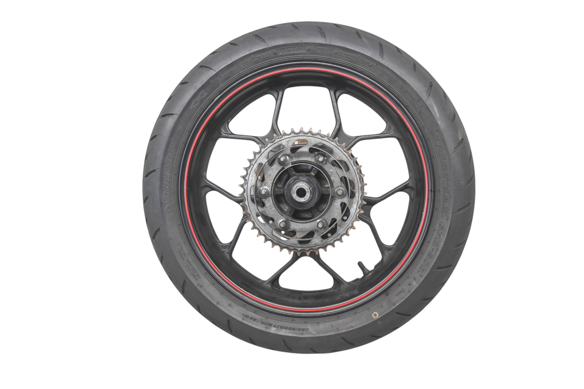 16 Yamaha YZF-R3 Rear Wheel Rim & Tire 160/60Zr17 Dunlop