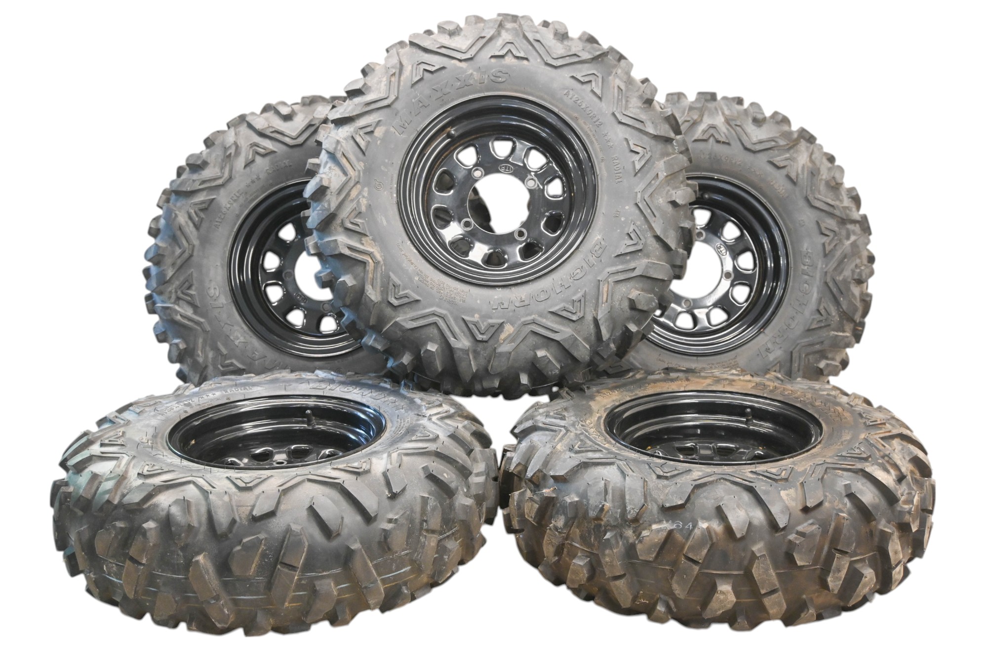 09 Kawasaki Teryx 750 4x4 Front & Rear Wheels Rims & Tires 4/137 12X7 Maxxis Bighorn At26X9R13 ITP KRF750