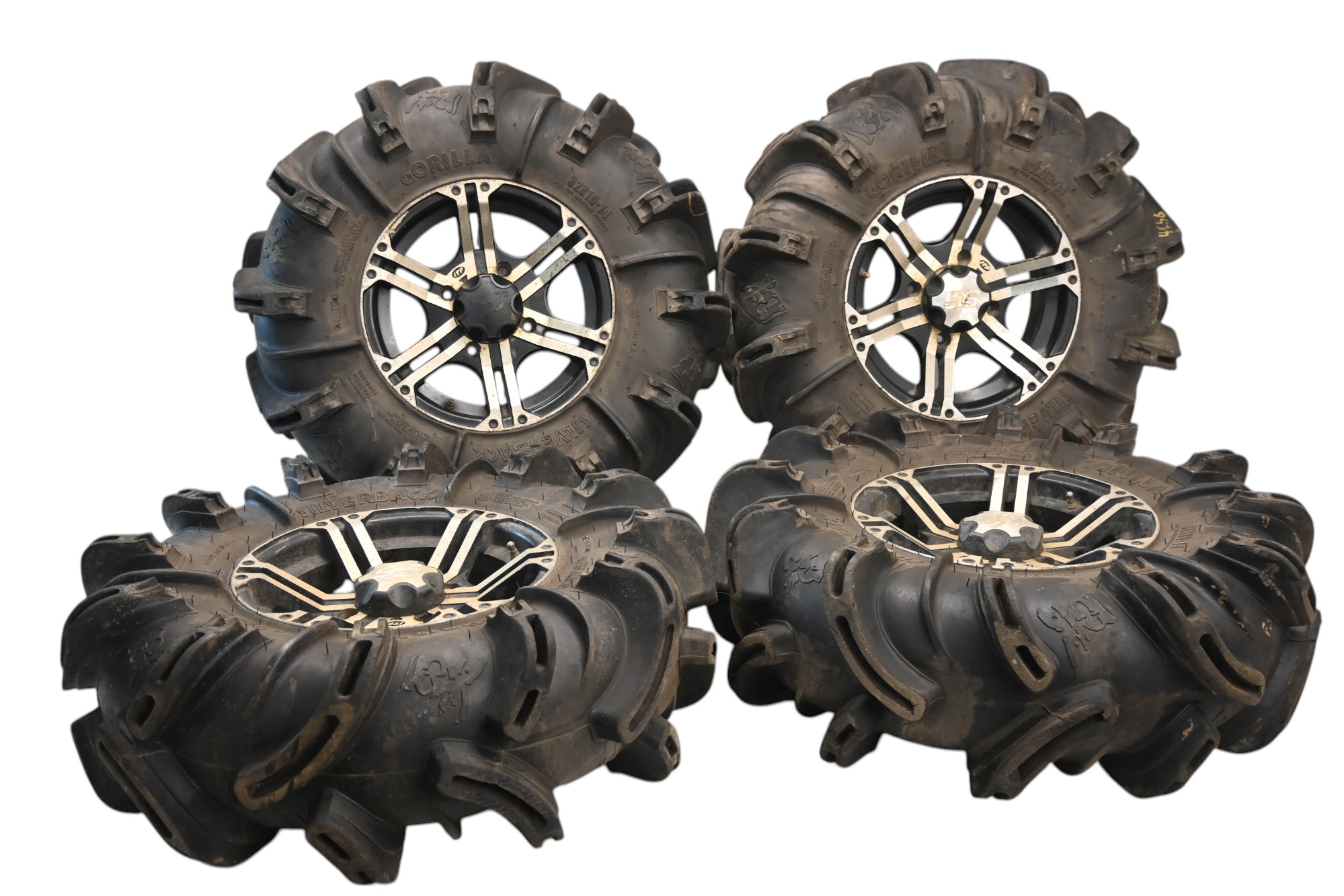 15 Can-Am Outlander 450 L 4x4 Front & Rear Wheels Rims & Tires 4/137 Gorilla Silverback 32X10-14 ITP