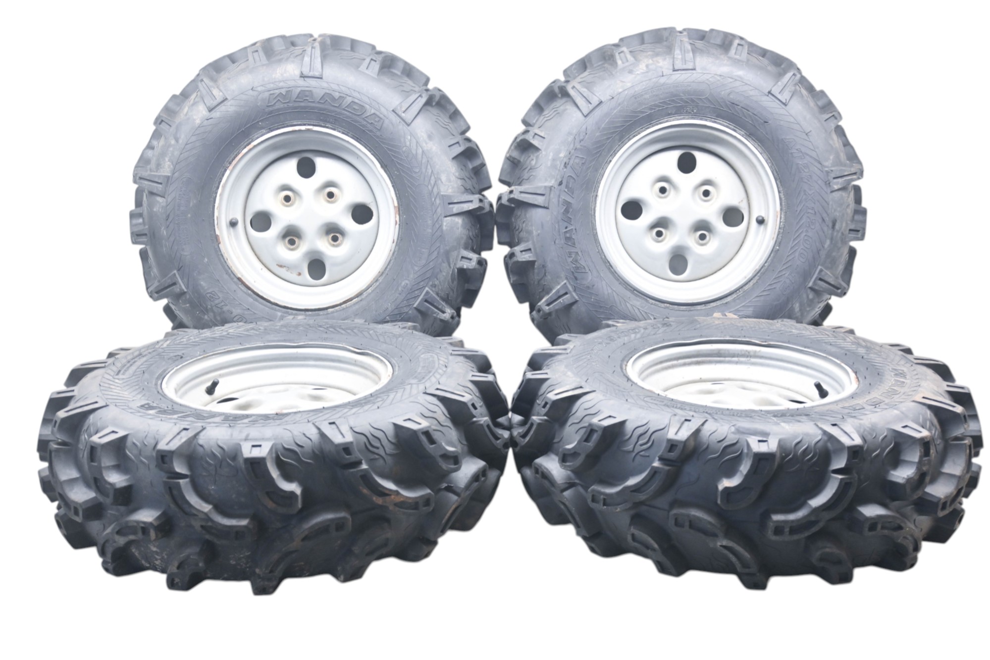 08 Arctic Cat 366 4x4 Front & Rear Wheels Rims & Tires 27X9-12 27X12-12 4/115