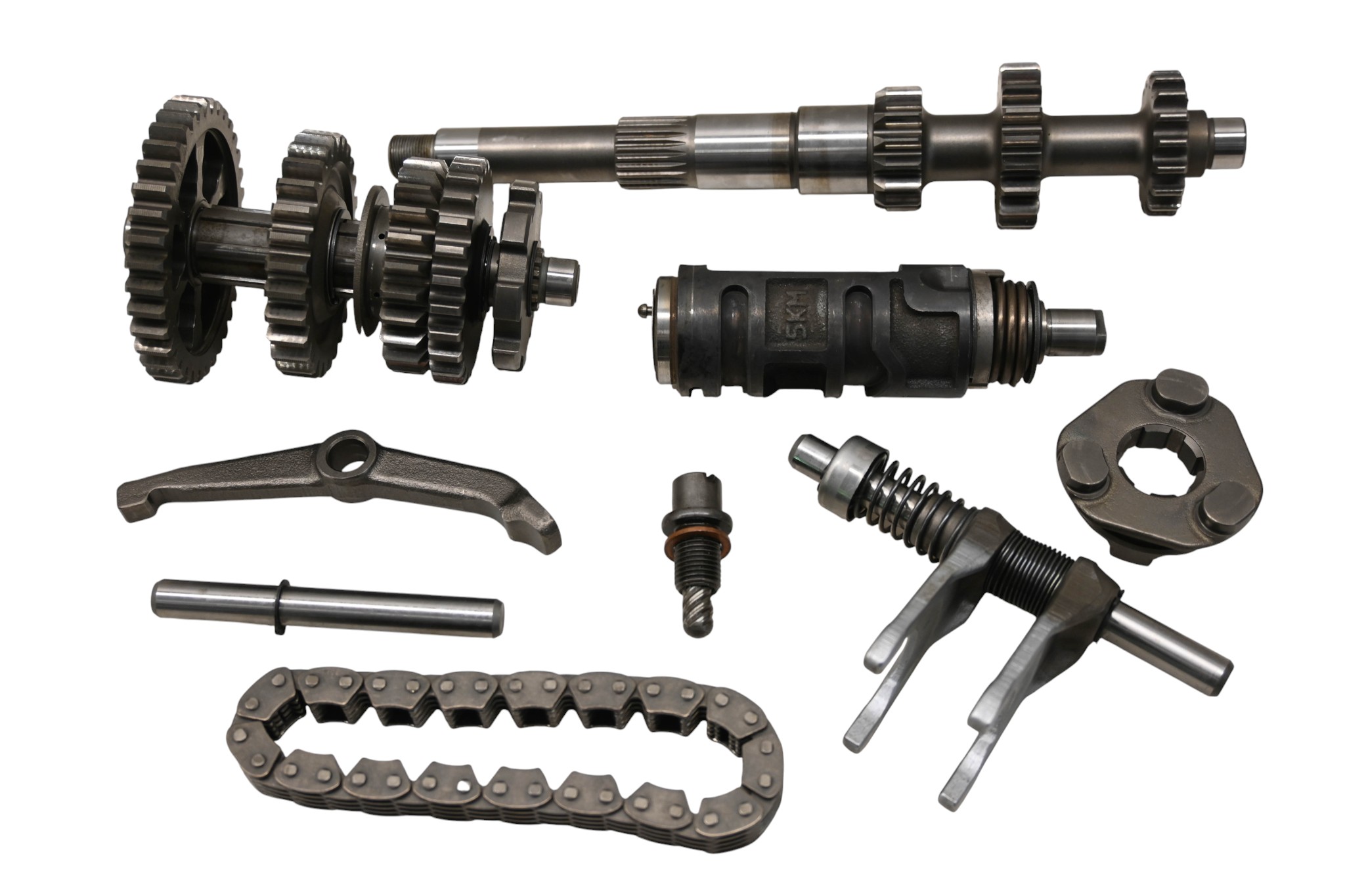 02 Yamaha Grizzly 660 4x4 Transmission Shift Forks & Drum YFM660F
