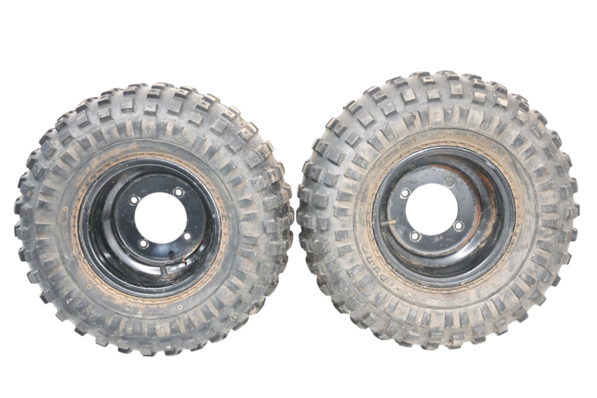 01 Polaris Sportsman 90 2x4 Rear Wheels Rims & Tires 4/110 Duro 18X9.5-8