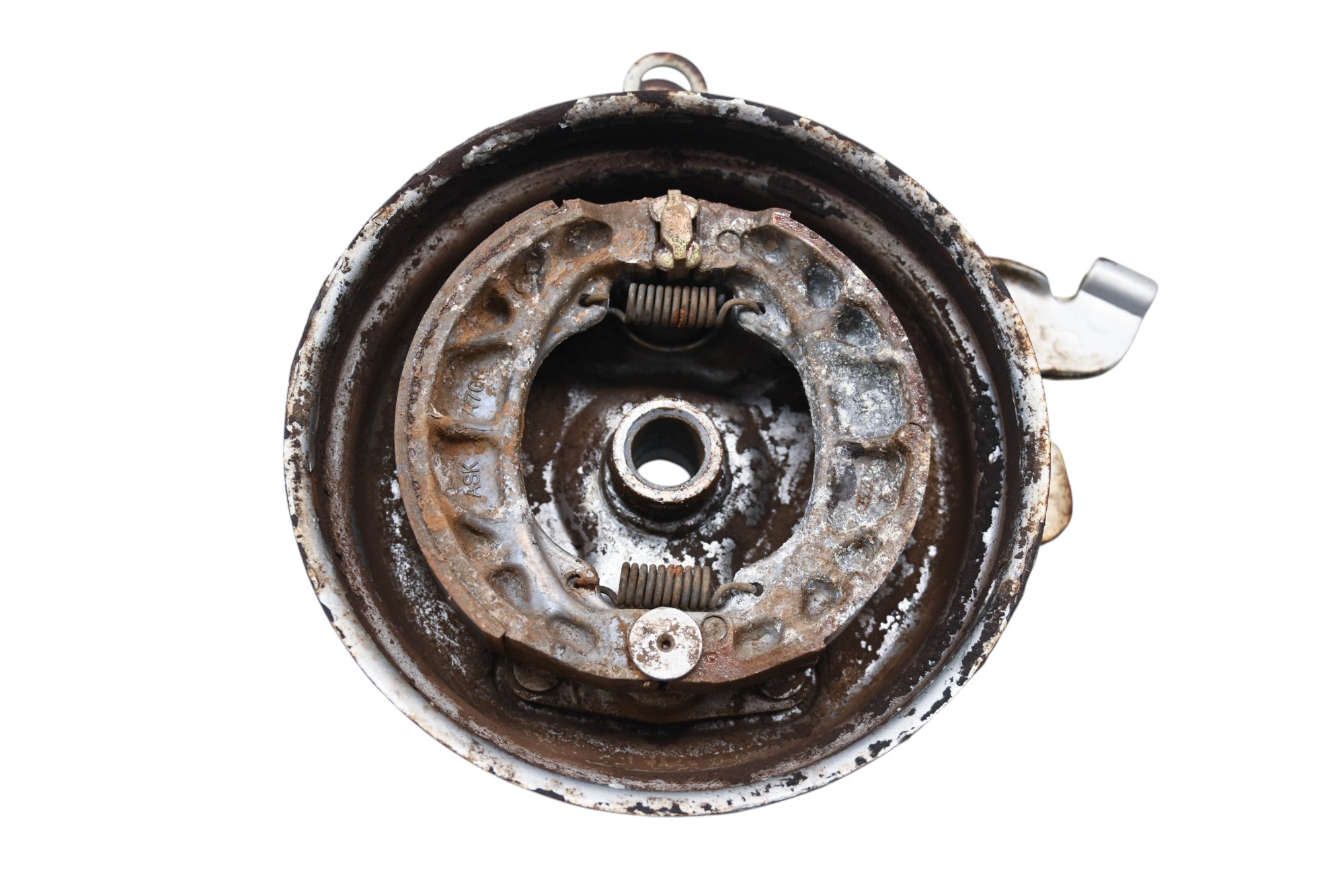 85 Honda ATC125M Front Brake Drum Plate & Shoes