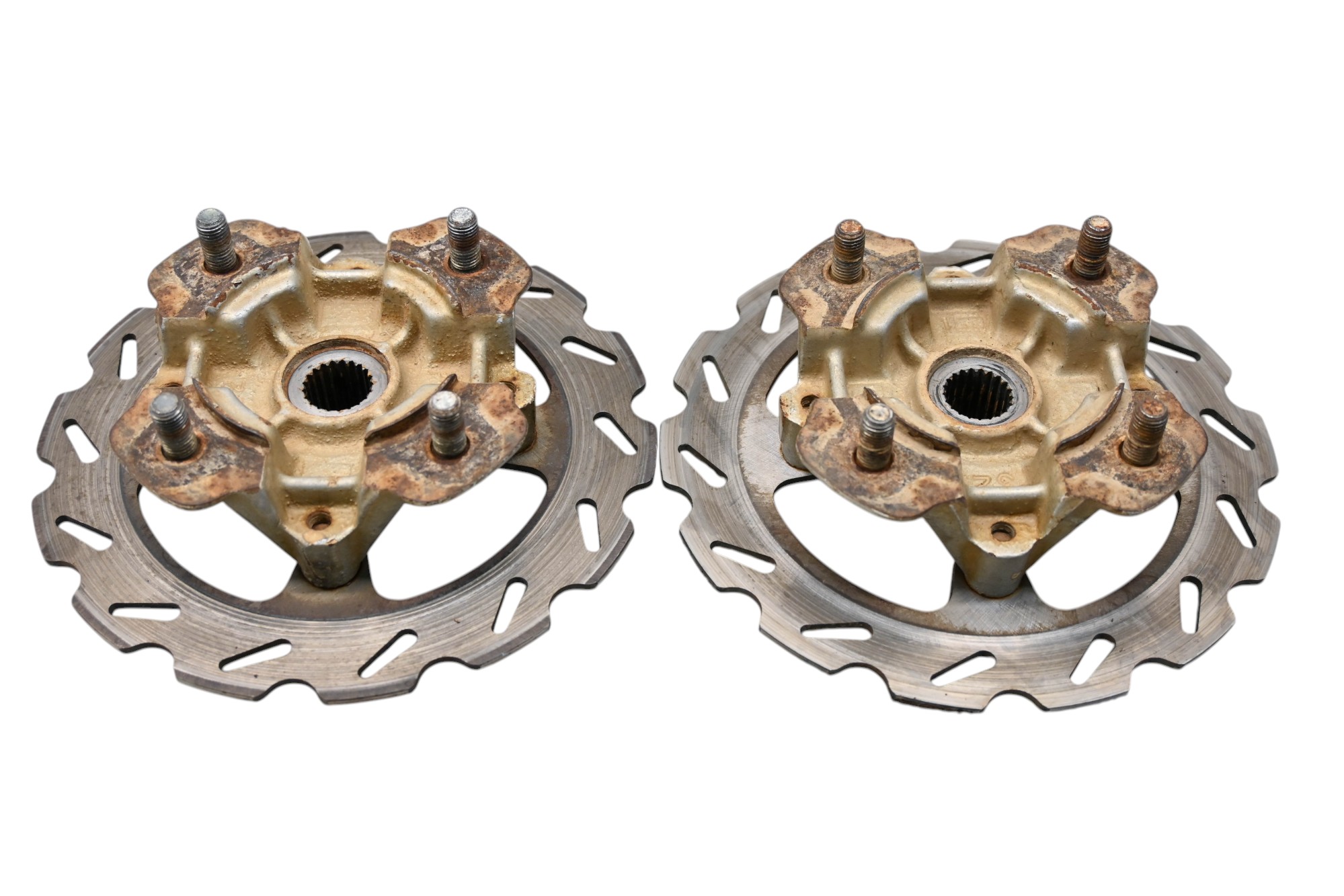 09 Kawasaki Brute Force 750 4x4i Front Wheel Hubs & Rotors Left & Right KVF750