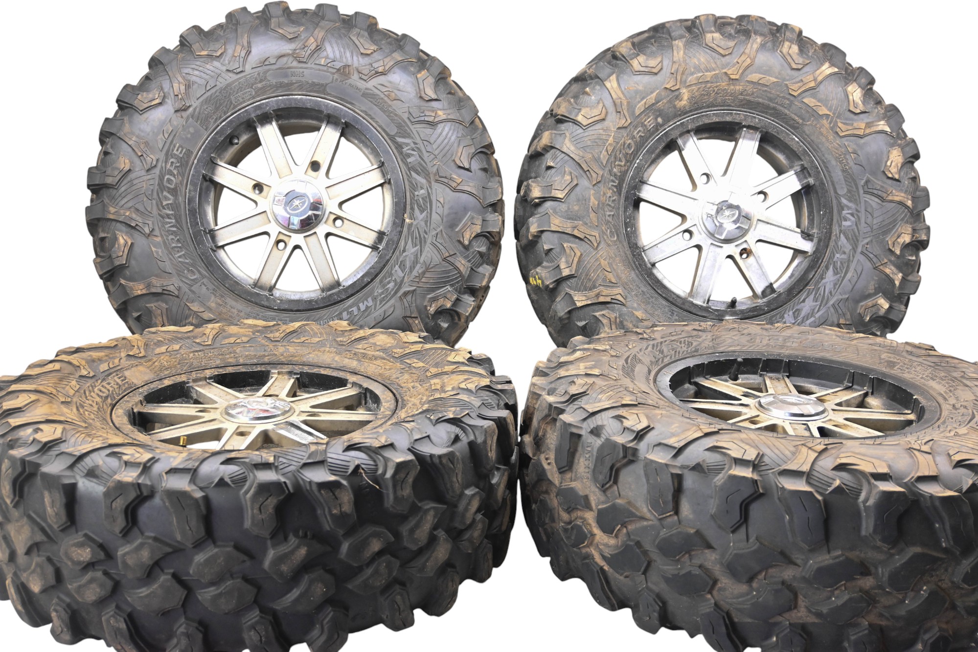 11 Polaris Sportsman 550 XP EPS 4x4 Front & Rear Wheels Rims & Tires 30X10-14 Carnivore