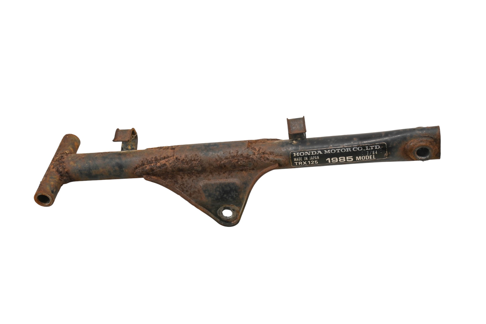 85 Honda Fourtrax 125 2x4 Front Pipe Brace Bracket Mount TRX125