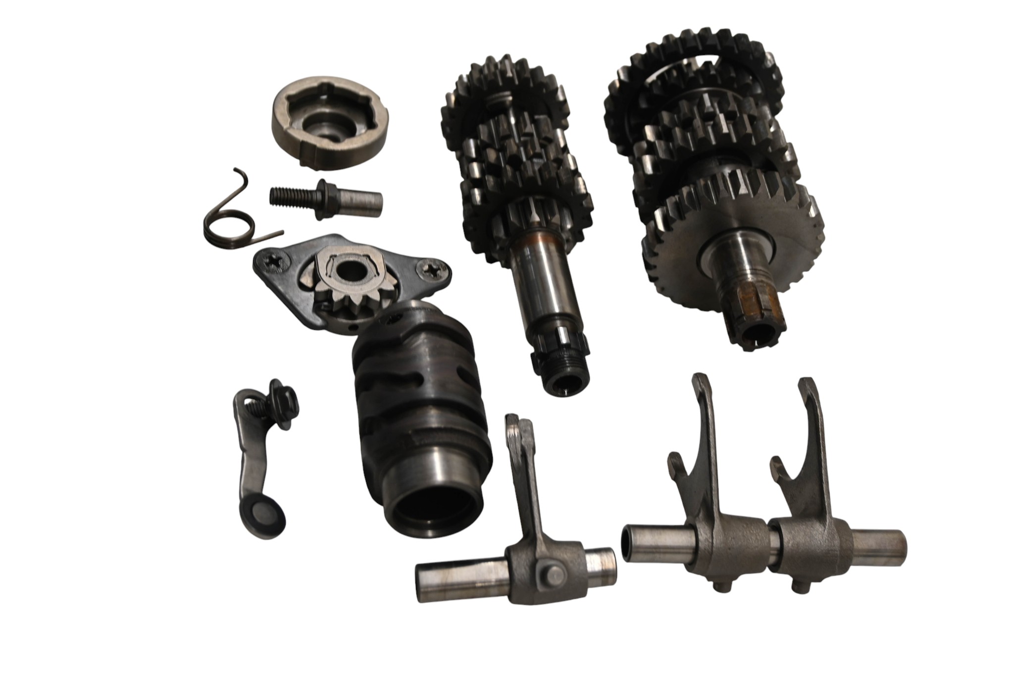 02 Suzuki RM85 Transmission Shift Forks & Drum