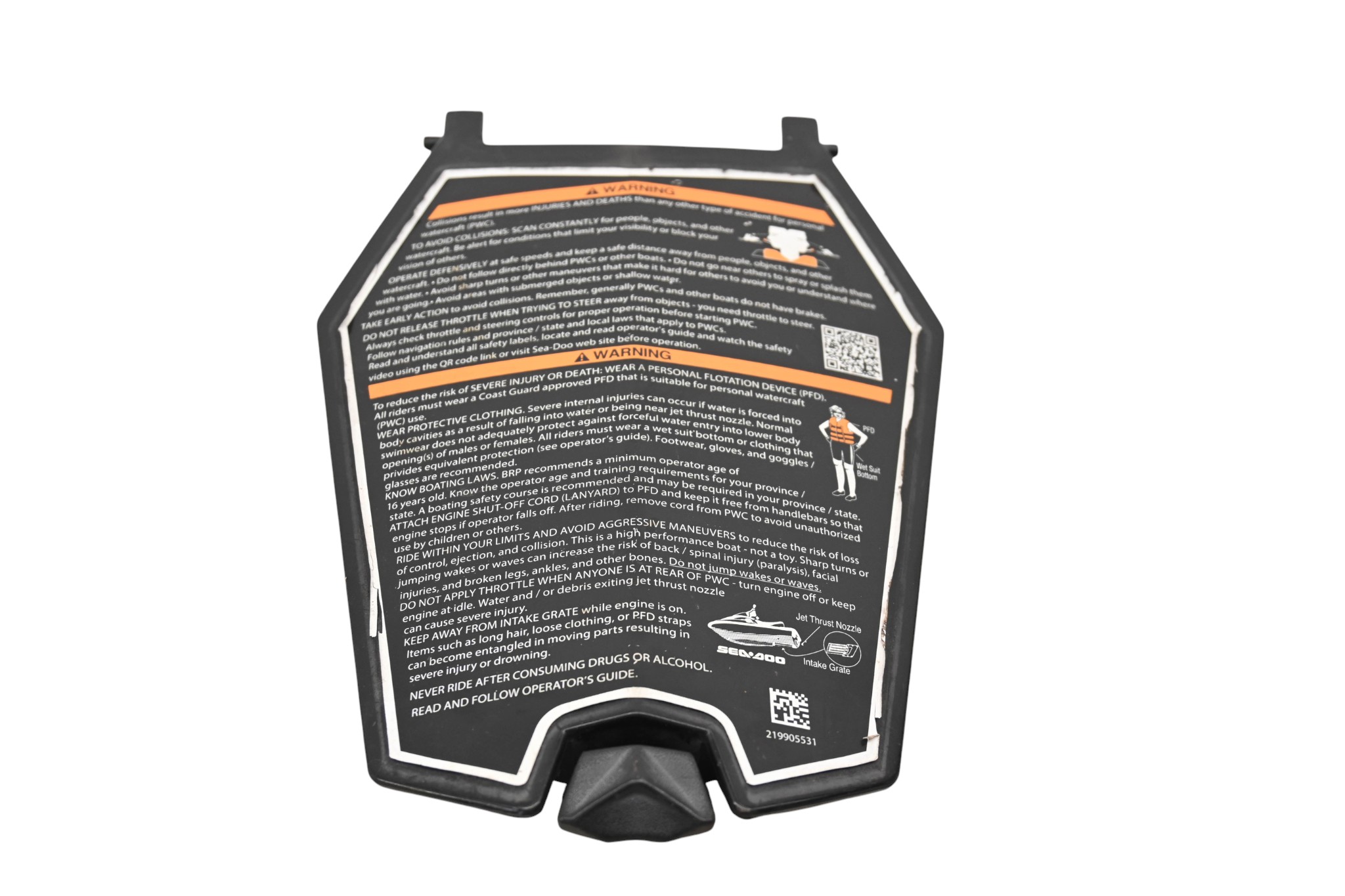 19 Sea-Doo Spark Trixx 900 HO ACE Glove Tool Box Cover