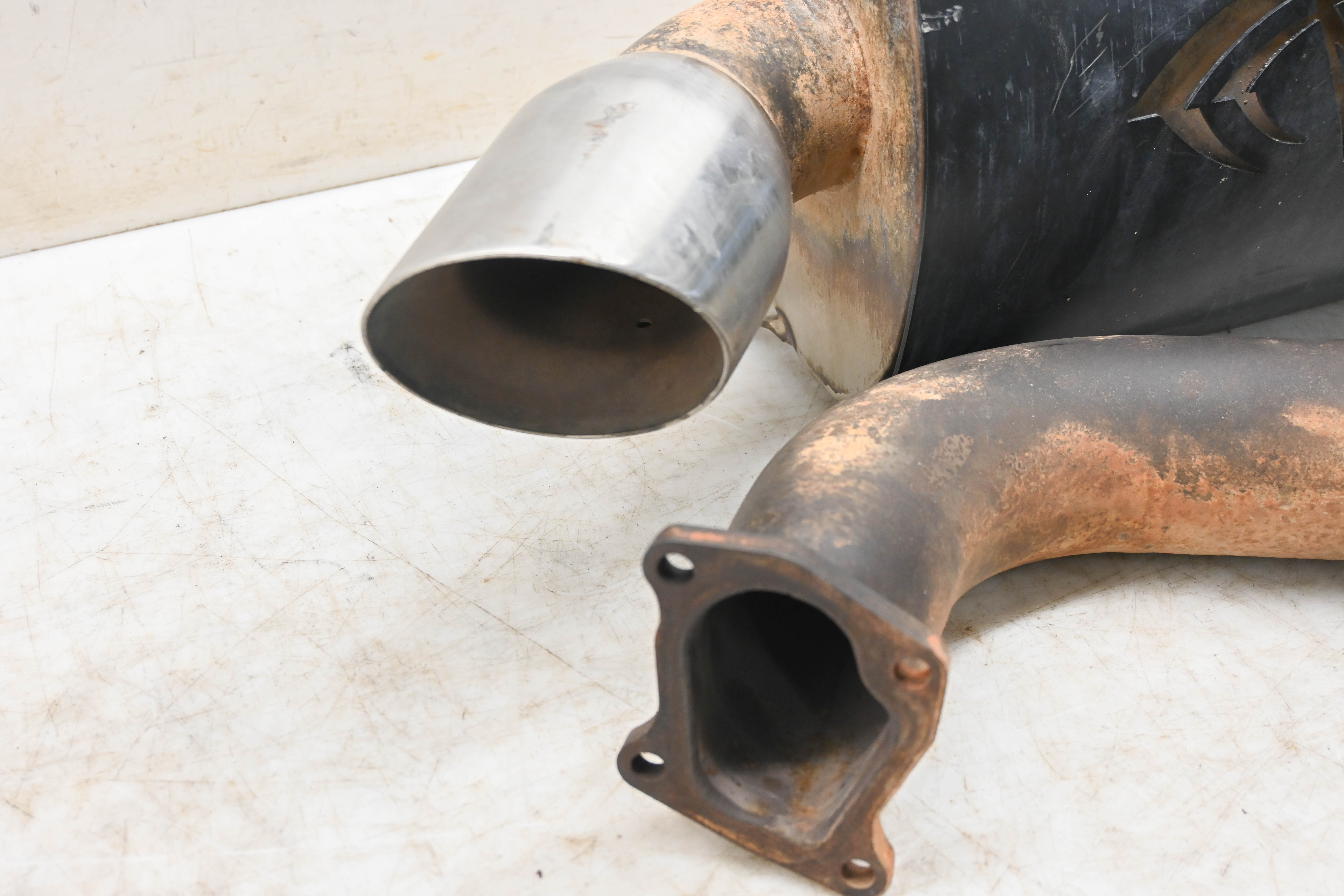 17 Polaris RZR XP Turbo Muffler & Exhaust Pipe Evolution