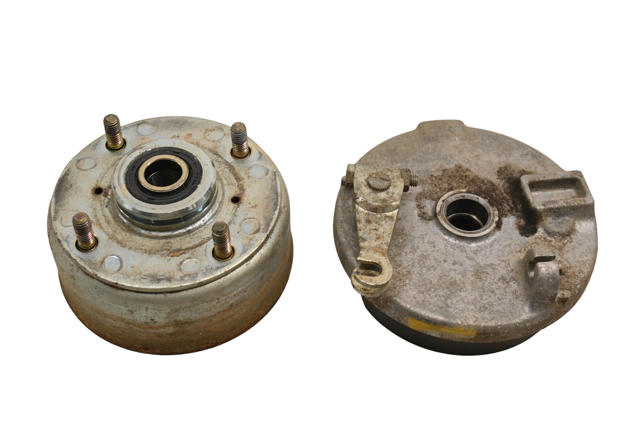 87 Yamaha Champ 100 Front Left Brake Drum Assembly YFM100